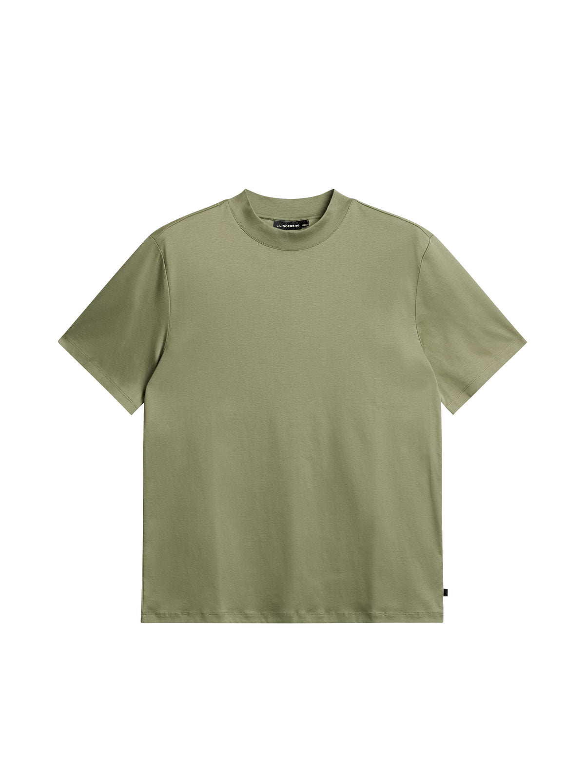 Ace Mock Neck T-shirt in Oil Green by J.Lindeberg