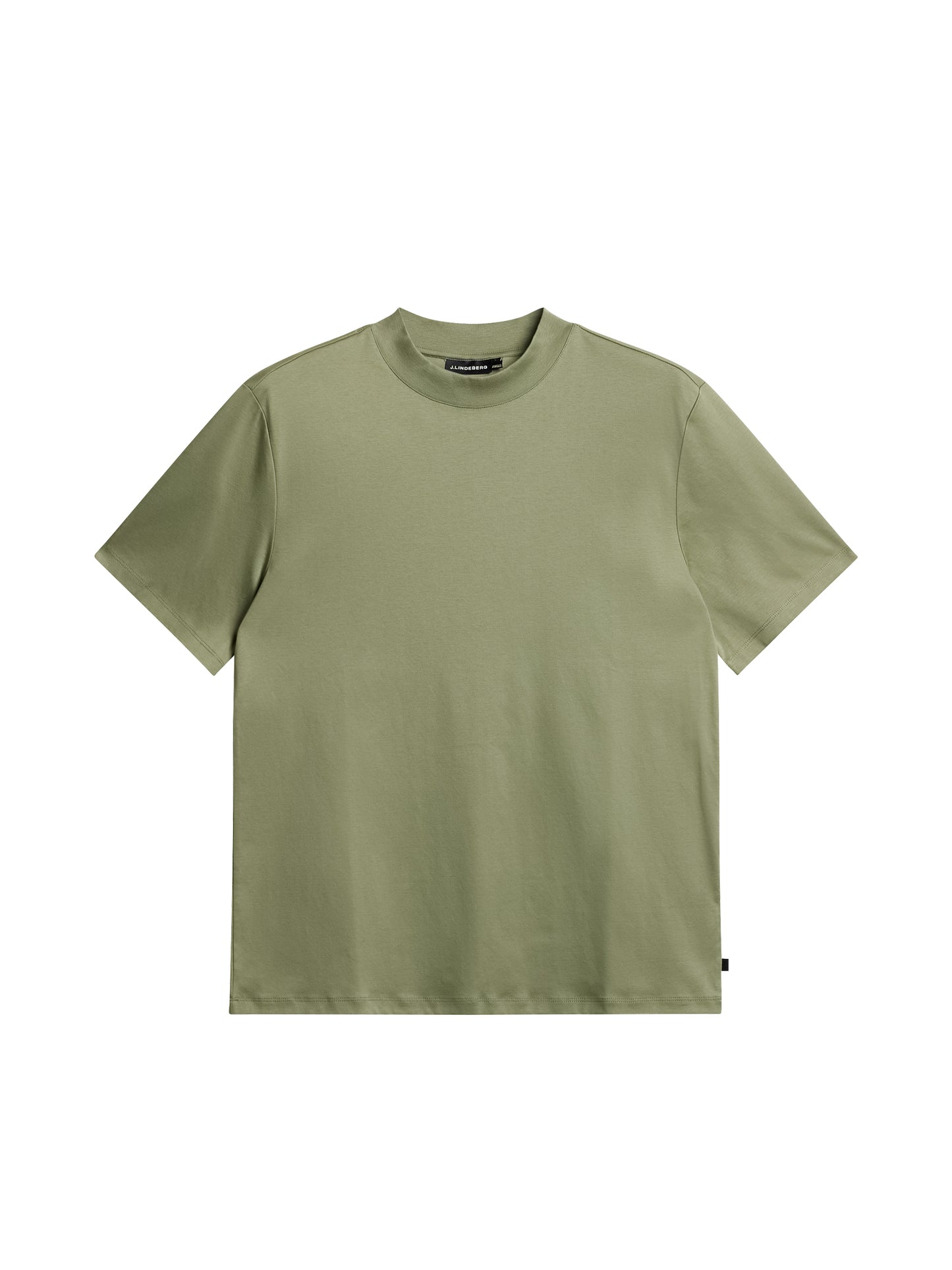 Ace Mock Neck T-shirt in Oil Green by J.Lindeberg