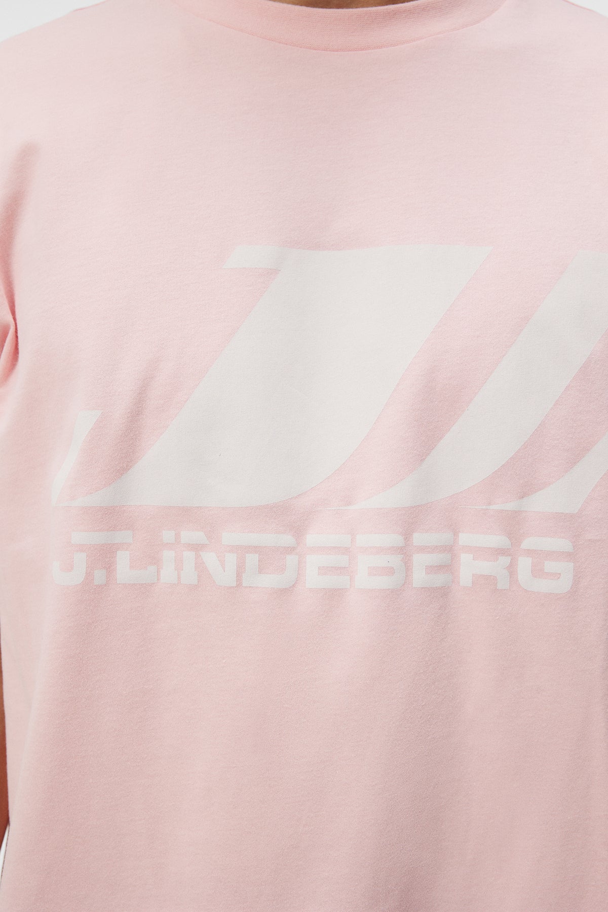 Parcy Logo Tee in Powder Pink by J.Lindeberg