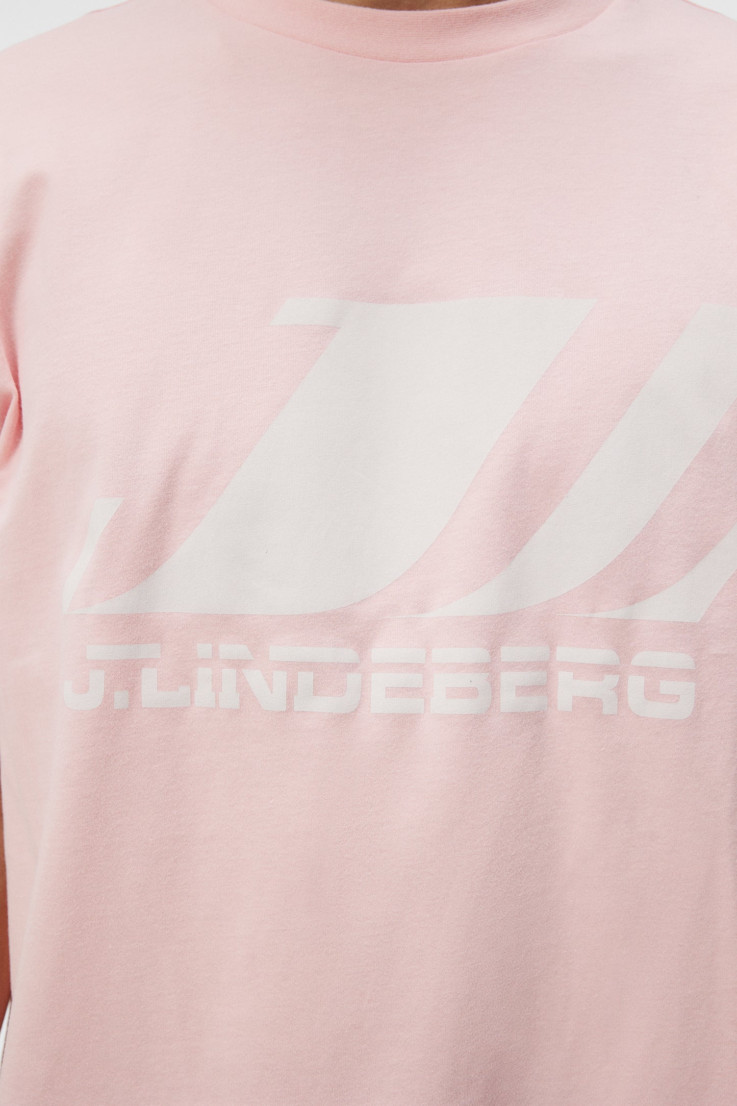 Parcy Logo Tee in Powder Pink by J.Lindeberg
