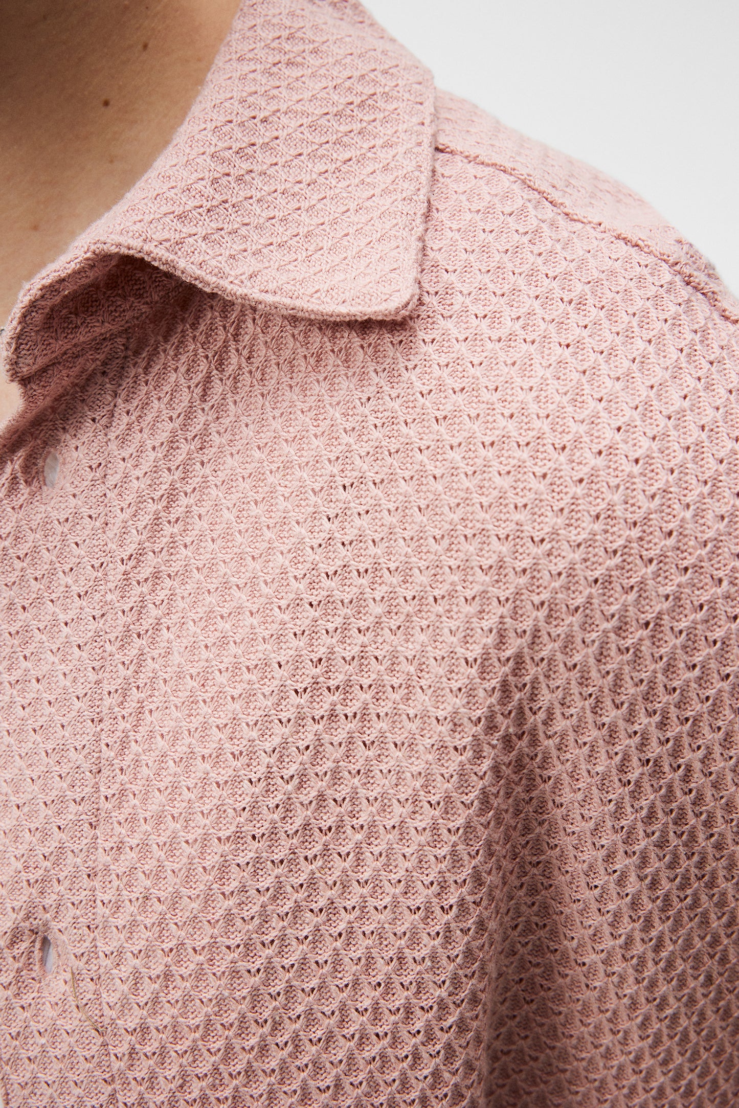 Torpa Airy Structure Shirt in Powder Pink by J.Lindeberg
