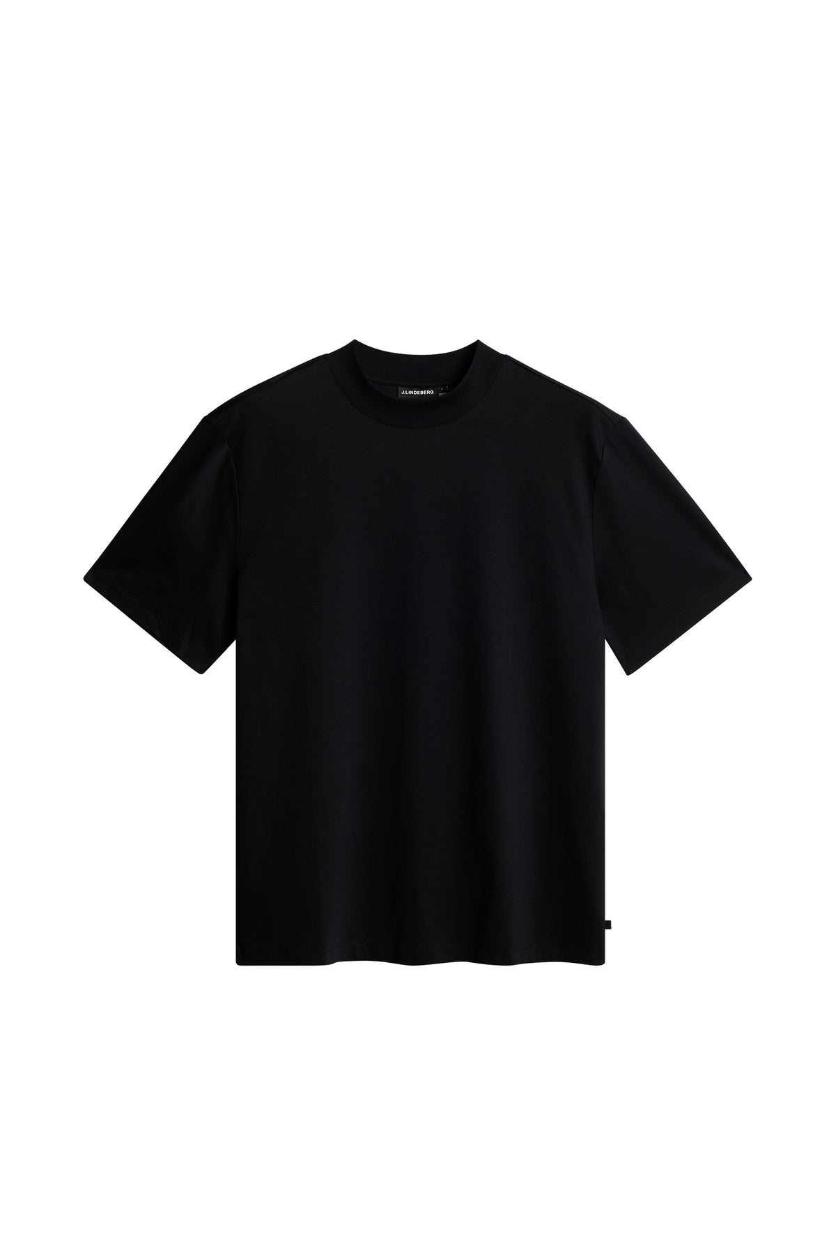 Ace Mock Neck T-Shirt in Black by J.Lindeberg