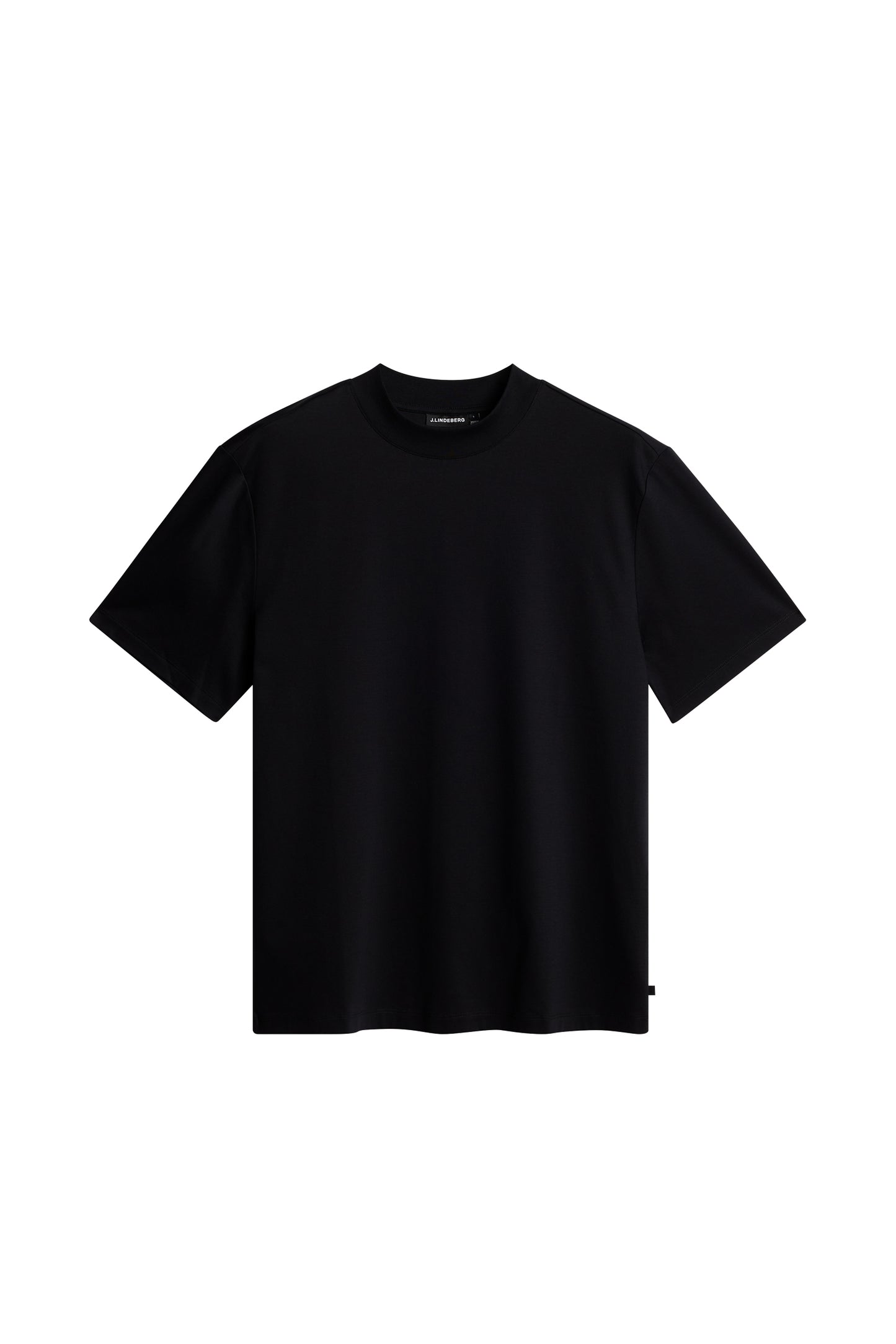 Ace Mock Neck T-Shirt in Black by J.Lindeberg