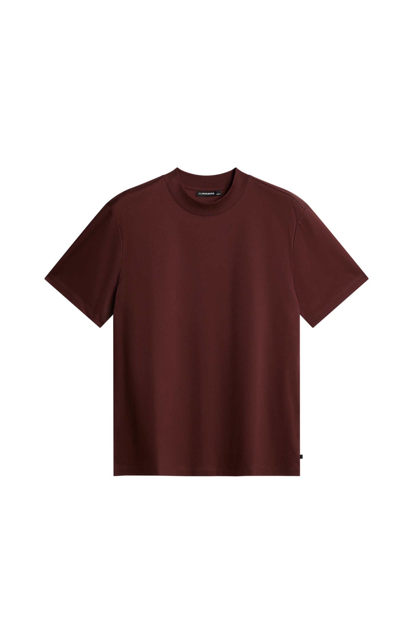 Ace Mock Neck T-Shirt in Bitter Chocolate by J.Lindeberg