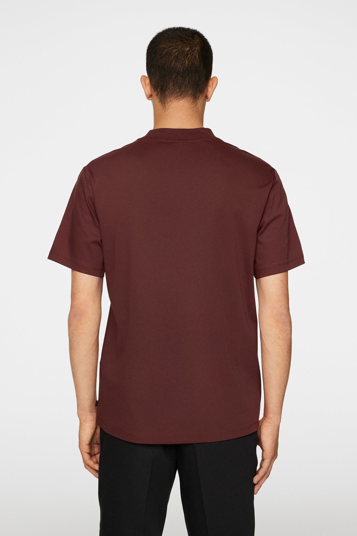 Ace Mock Neck T-Shirt in Bitter Chocolate by J.Lindeberg