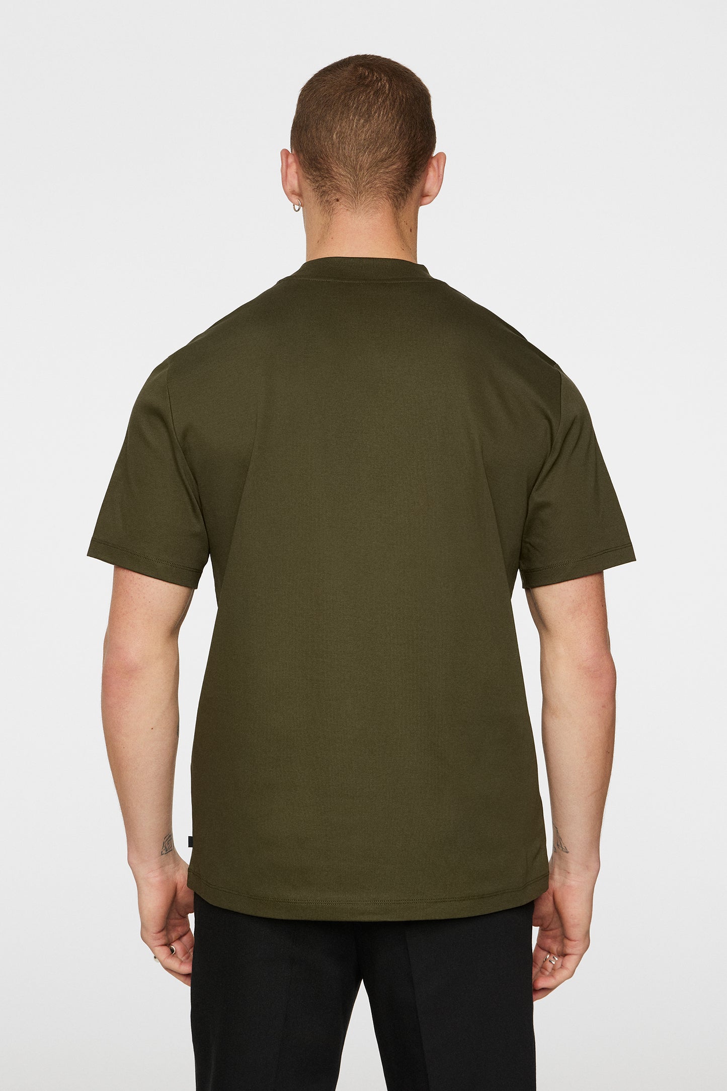 Ace Mock Neck T-Shirt in Forest Green by J.Lindeberg