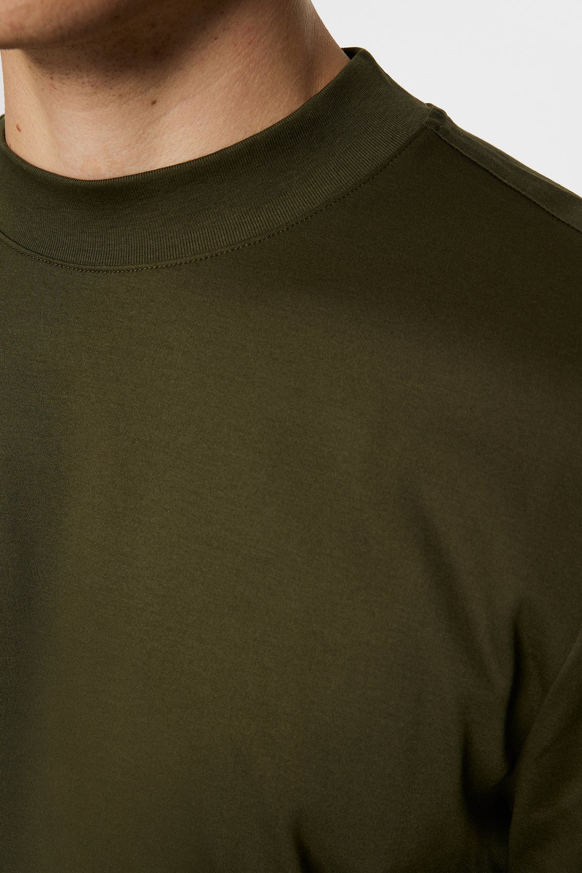 Ace Mock Neck T-Shirt in Forest Green by J.Lindeberg