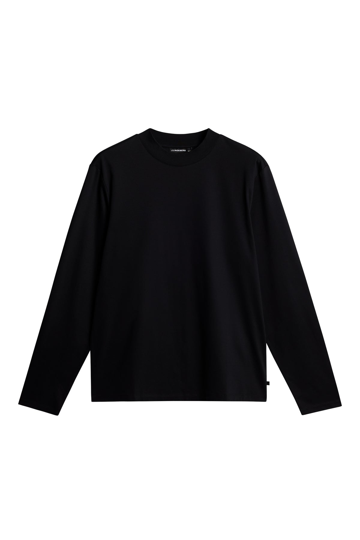 Ace Mock Neck LS T-Shirt in Black by J.Lindeberg