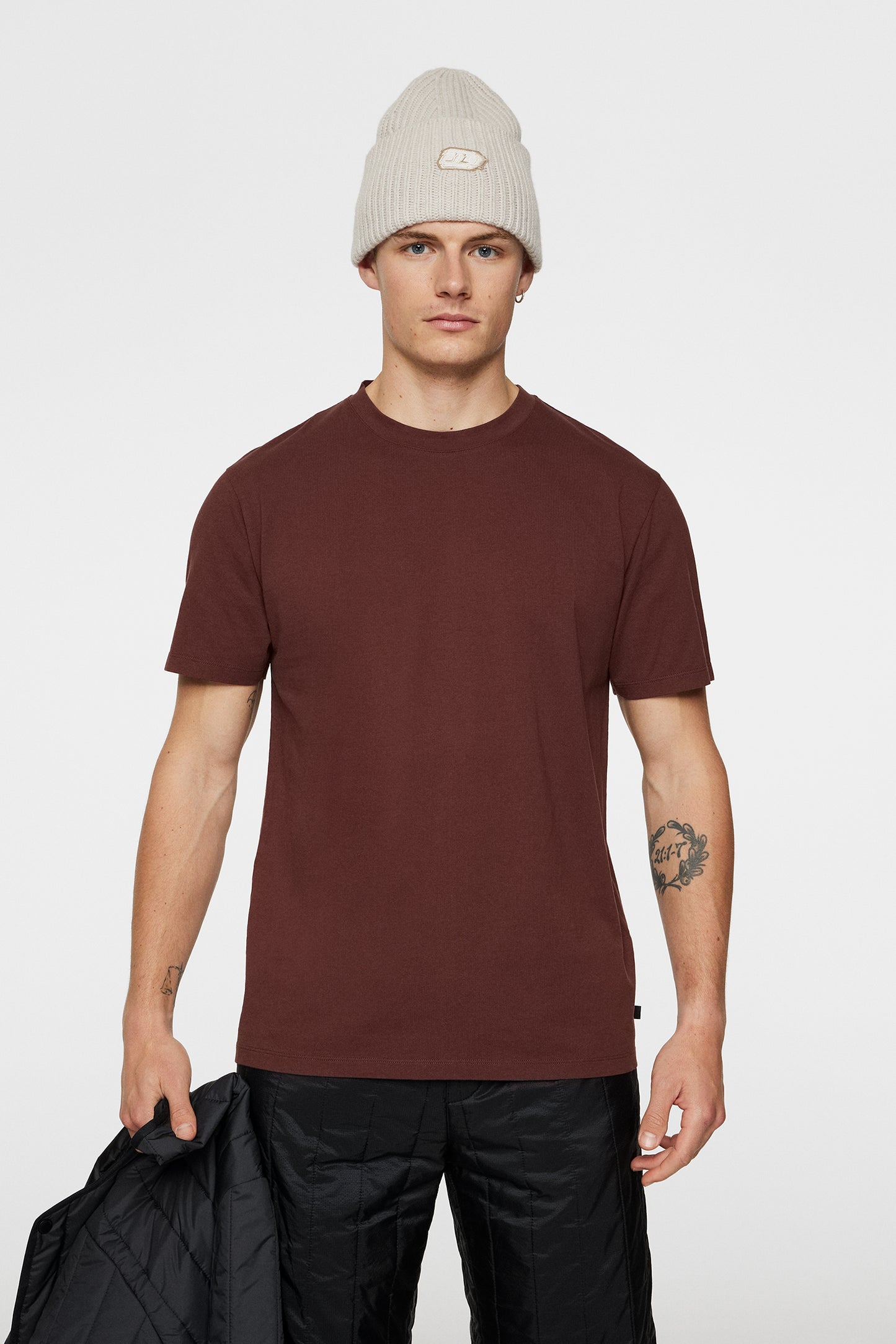 Sid Basic T-Shirt in Bitter Chocolate by J.Lindeberg