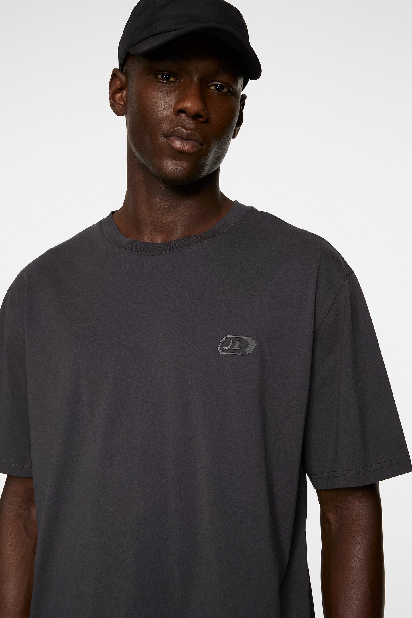Hale Logo T-Shirt in Washed Black by J.Lindeberg
