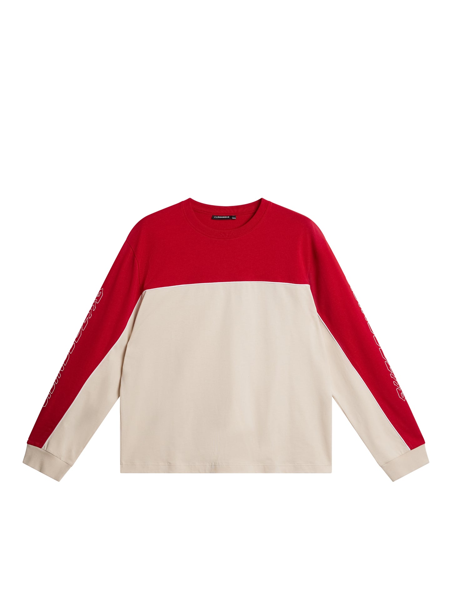 Stanley Panel Longsleeve Tee in Moonbeam by J.Lindeberg