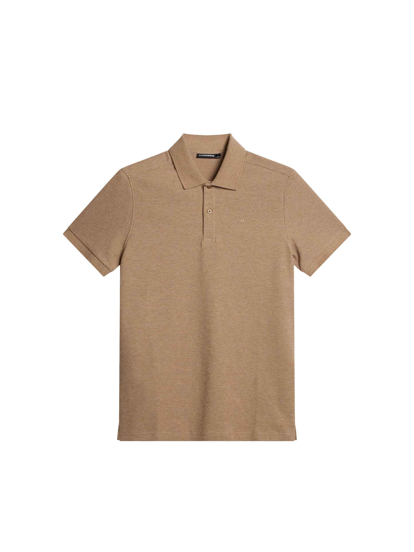 Troy Polo Shirt Seasonal Pique in Tiger Brown Melange by J.Lindeberg