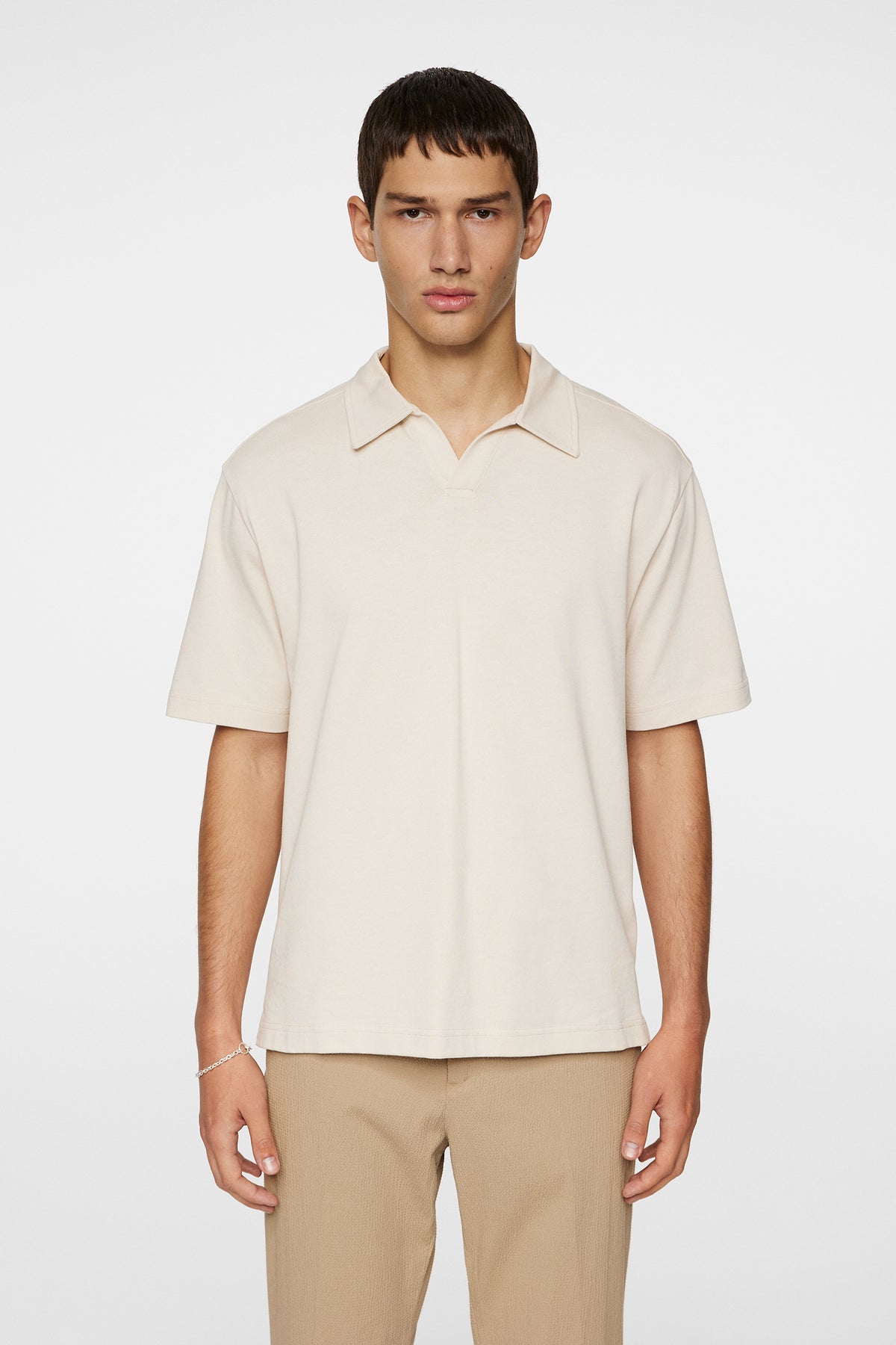 Roy relaxed Polo Pique in Moonbeam by J.Lindeberg