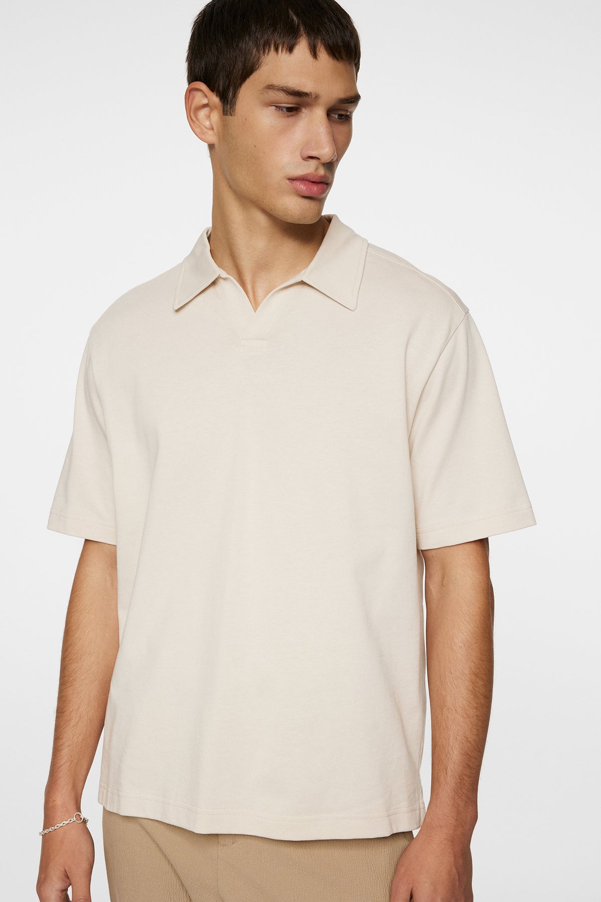 Roy relaxed Polo Pique in Moonbeam by J.Lindeberg