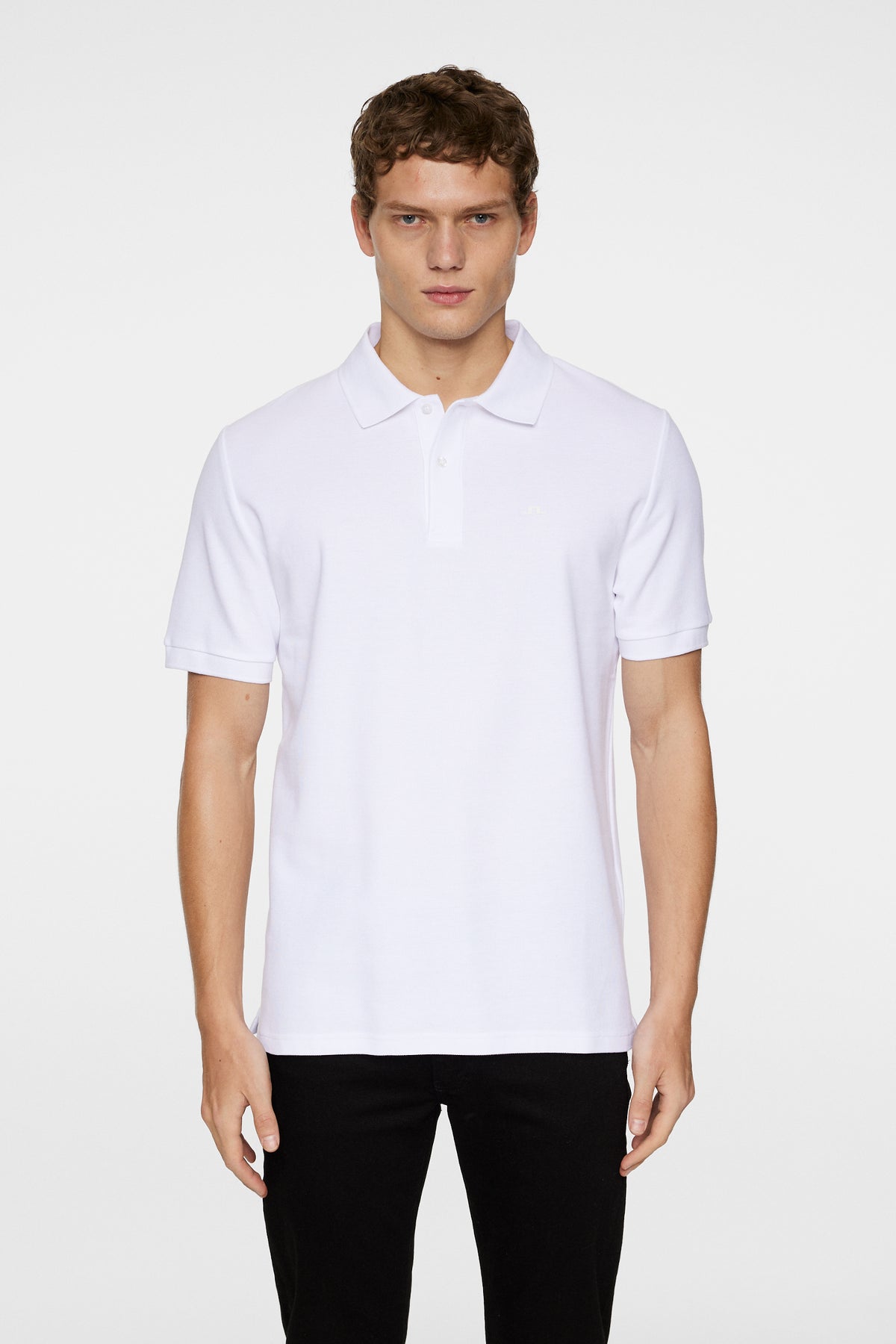 Rudy slim Polo Pique in White by J.Lindeberg