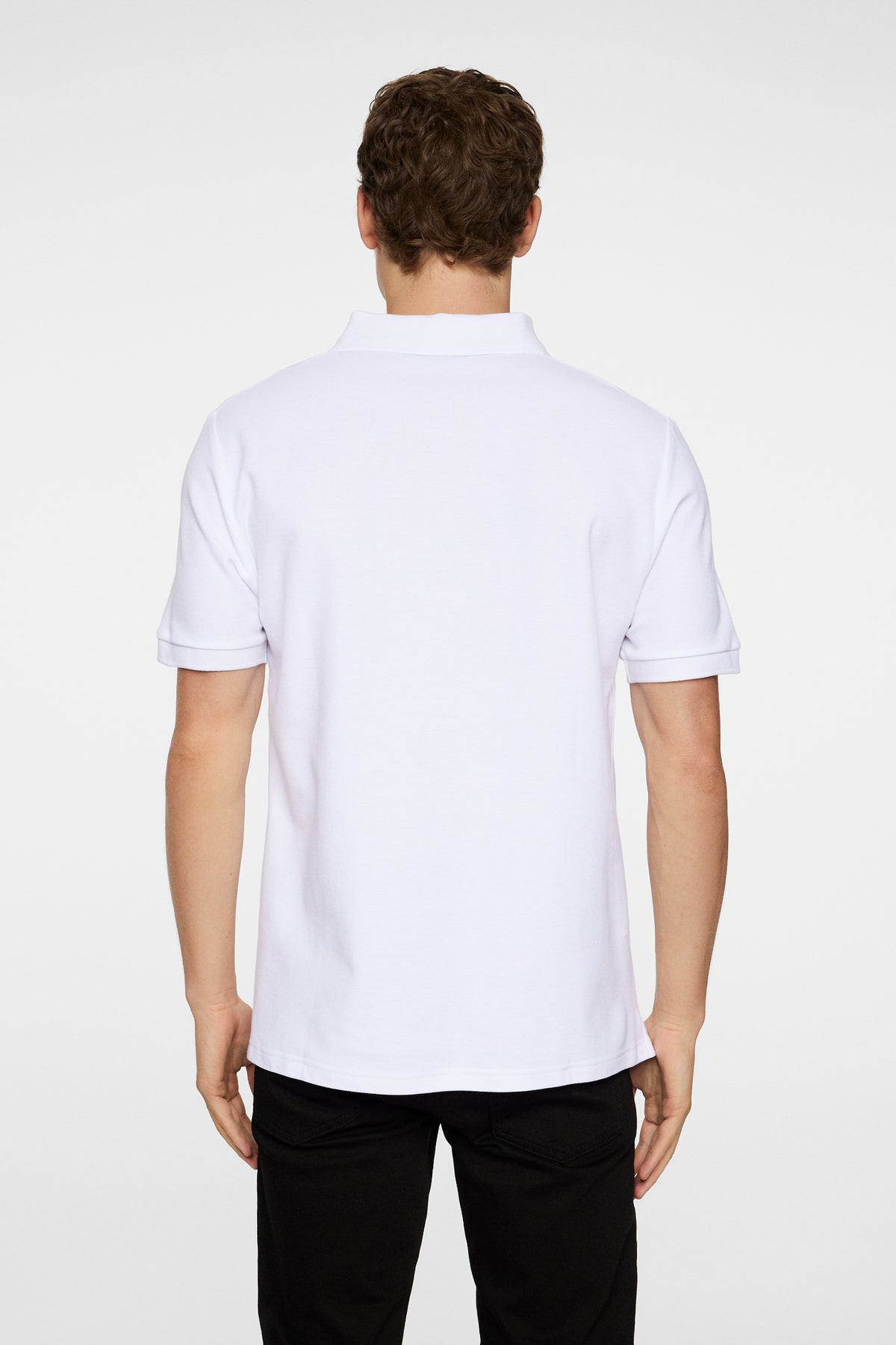Rudy slim Polo Pique in White by J.Lindeberg