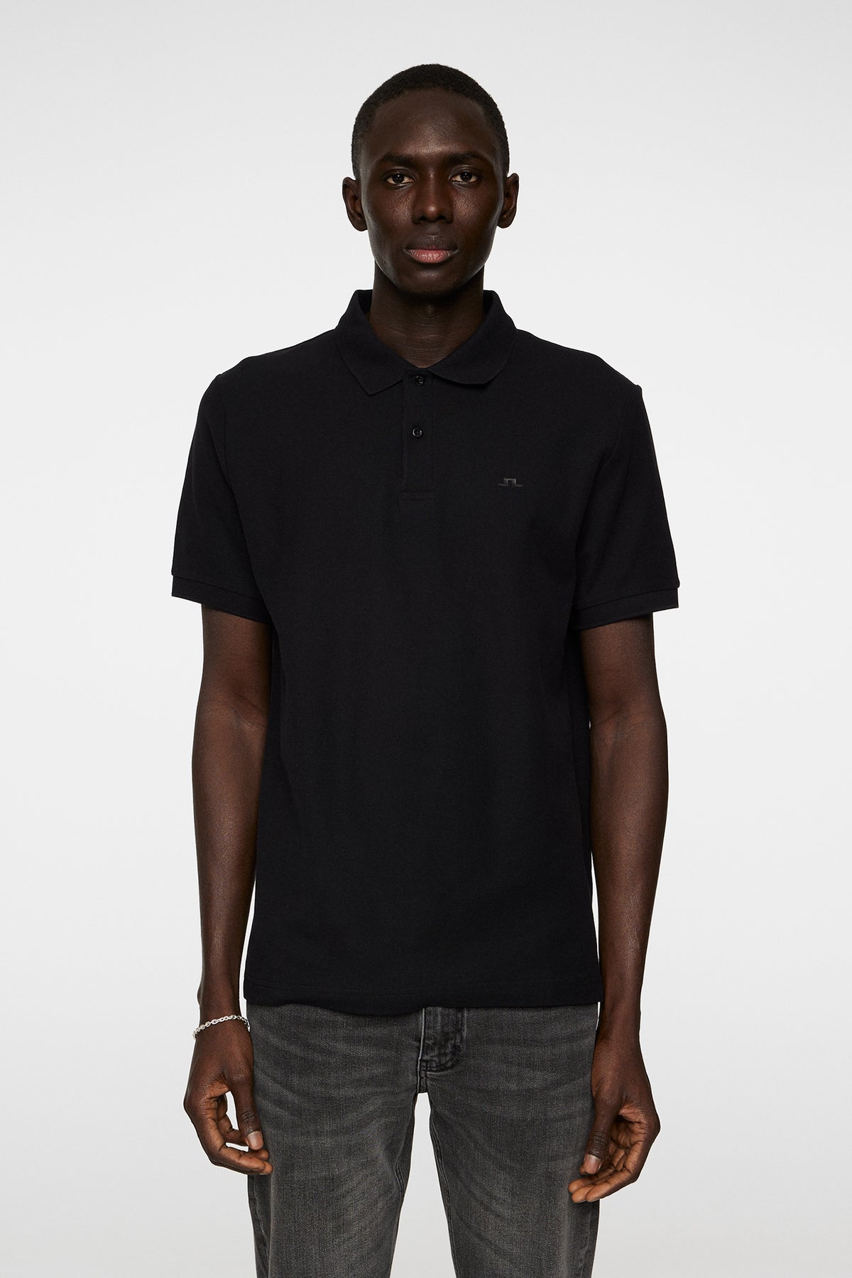 Rudy slim Polo Pique in Black by J.Lindeberg