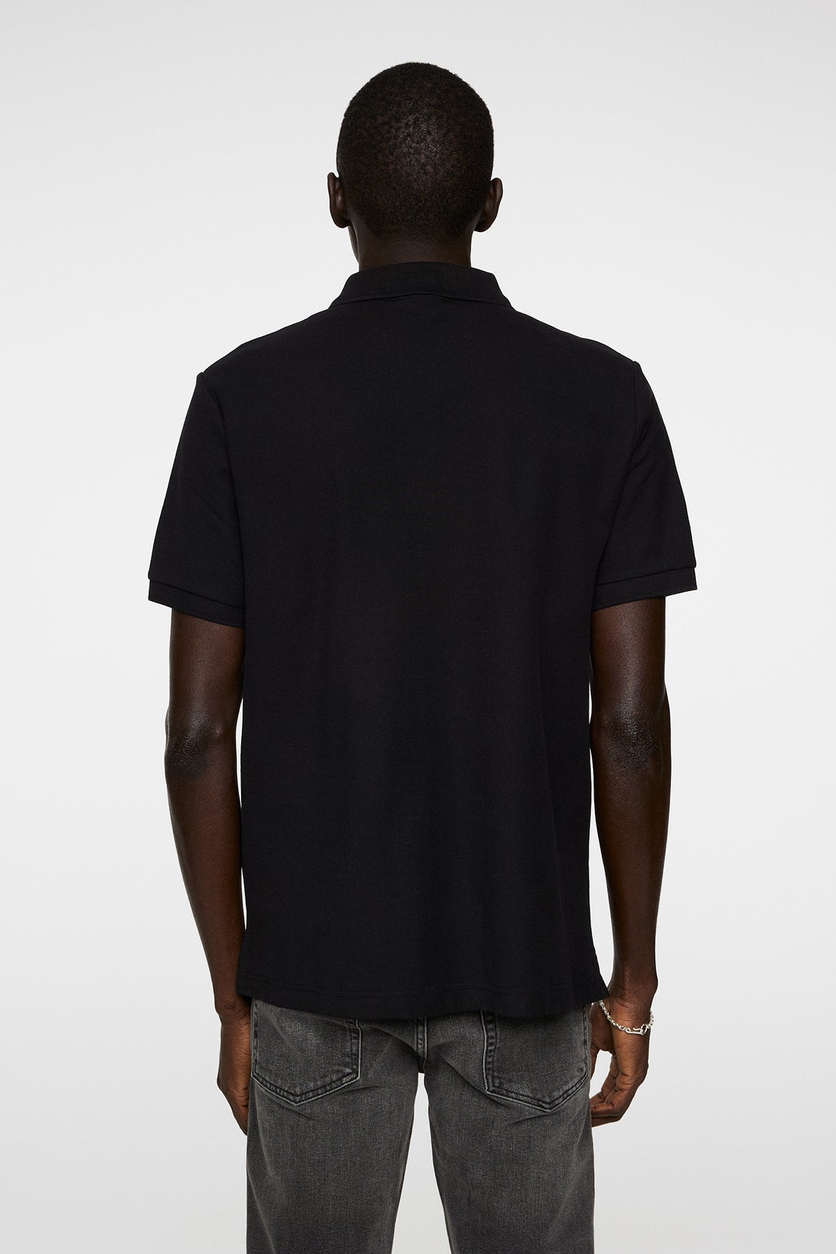 Rudy slim Polo Pique in Black by J.Lindeberg