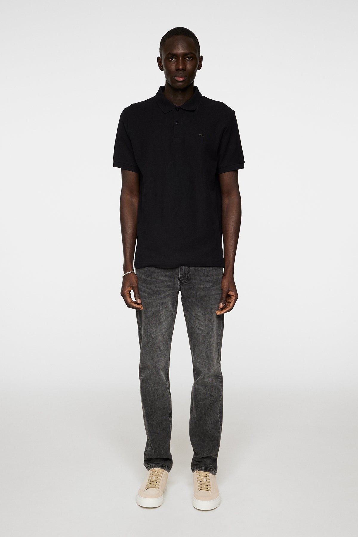 Rudy slim Polo Pique in Black by J.Lindeberg