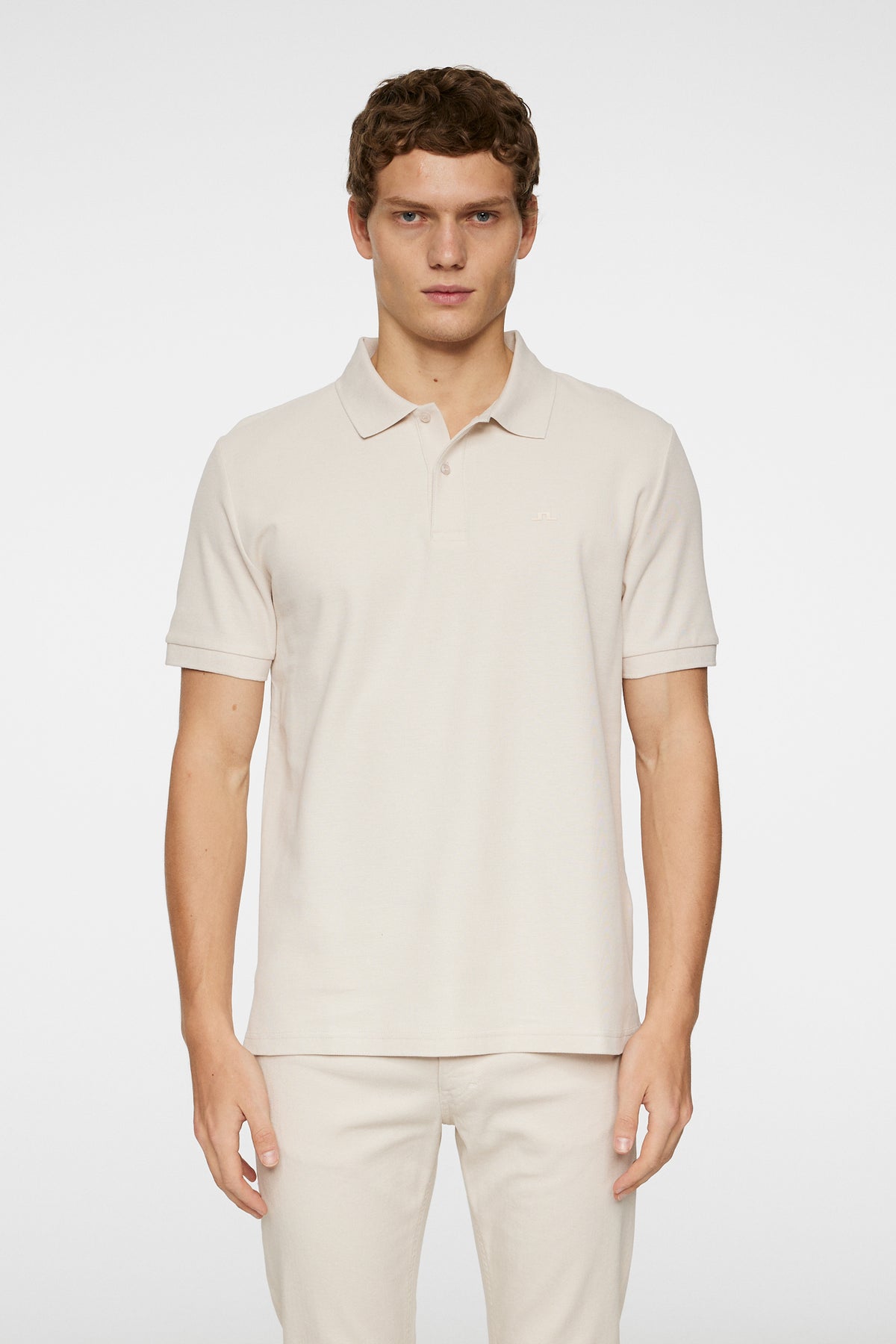 Rudy slim Polo Pique in Moonbeam by J.Lindeberg