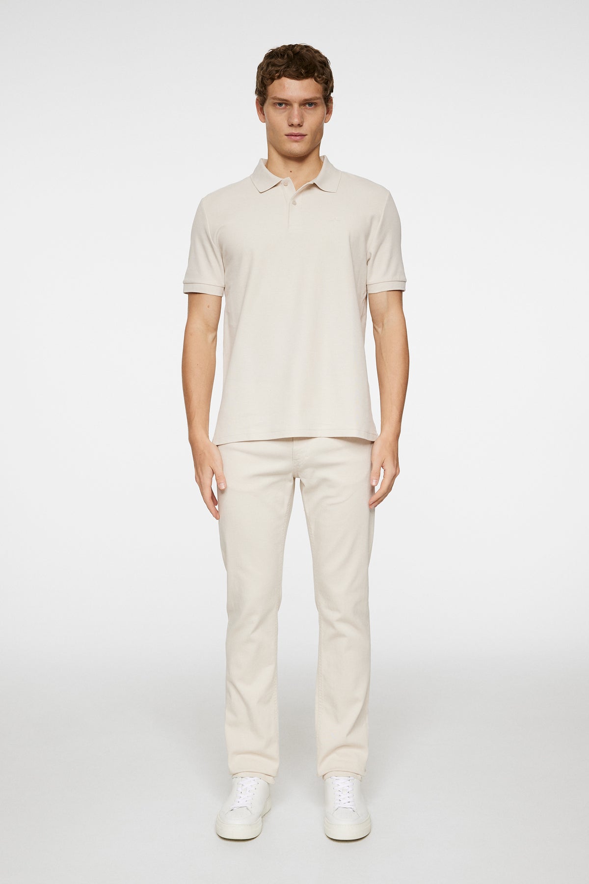 Rudy slim Polo Pique in Moonbeam by J.Lindeberg