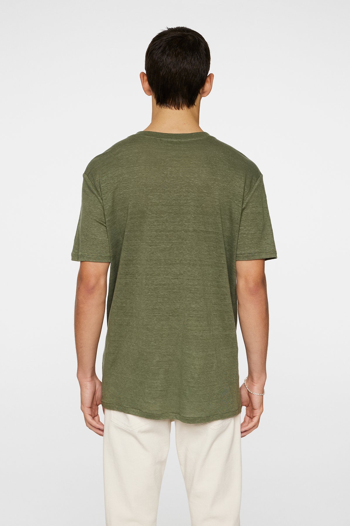 Coma Linen Tee in Olivine by J.Lindeberg