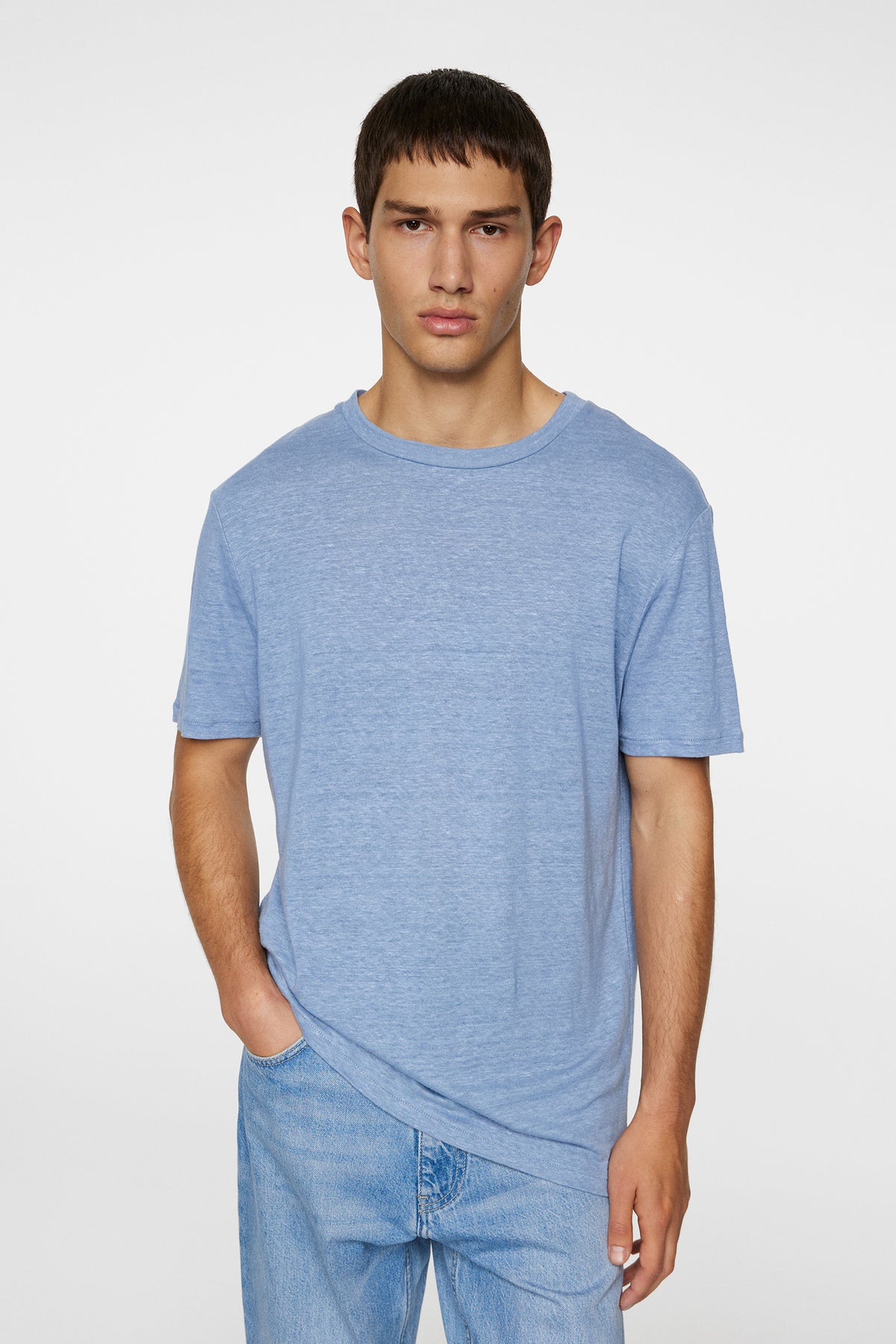 Coma Linen Tee in Rain Washed by J.Lindeberg