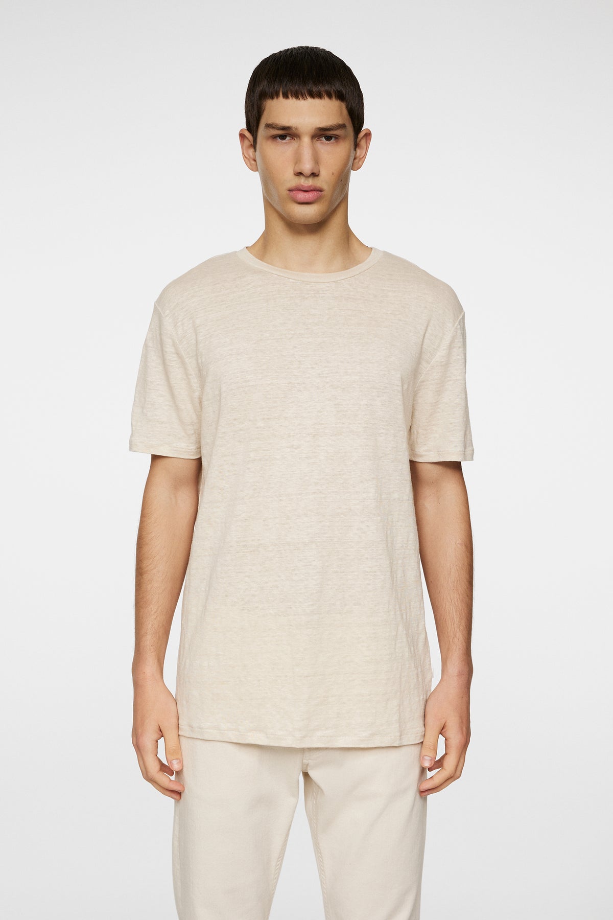 Coma Linen Tee in Moonbeam by J.Lindeberg