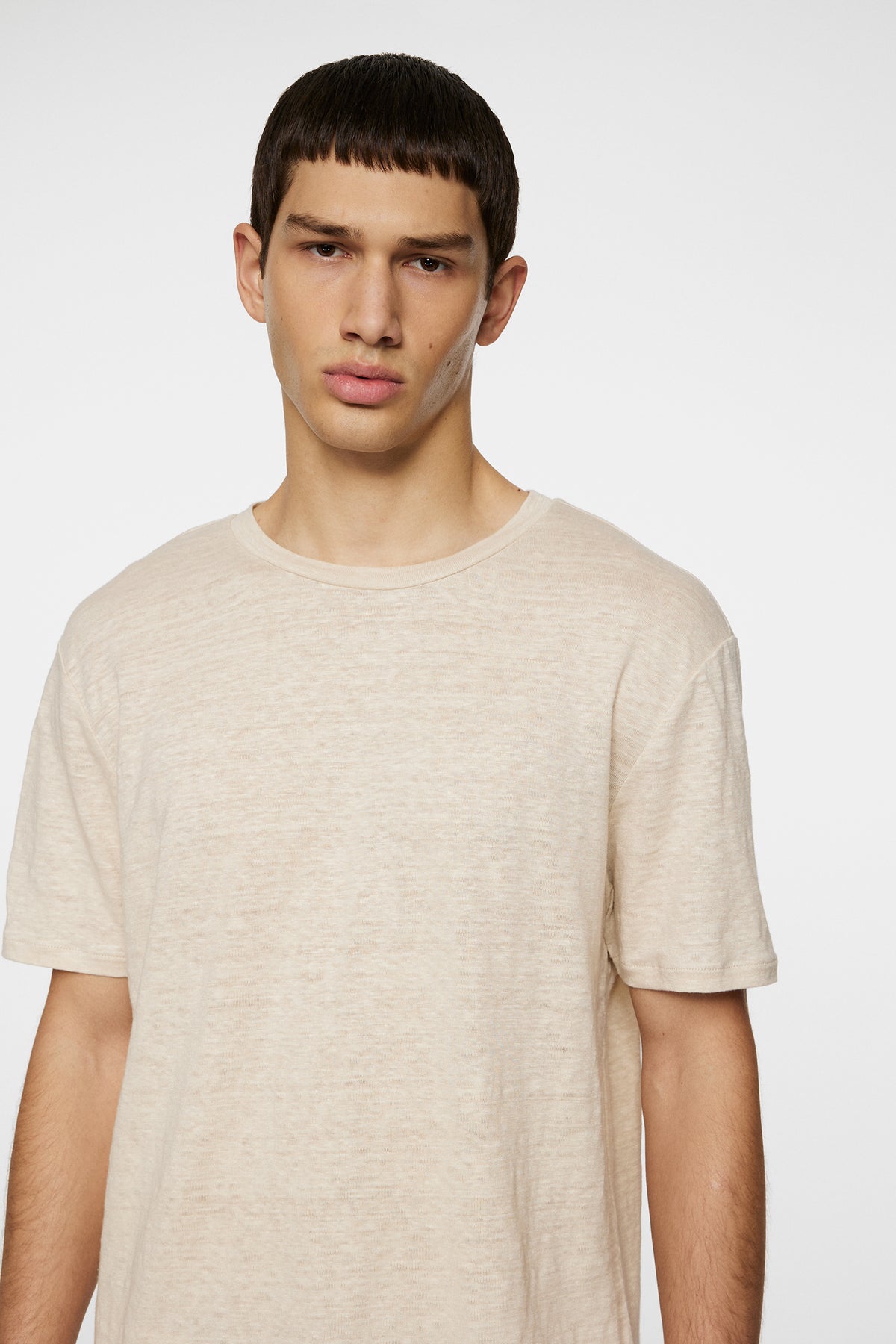 Coma Linen Tee in Moonbeam by J.Lindeberg