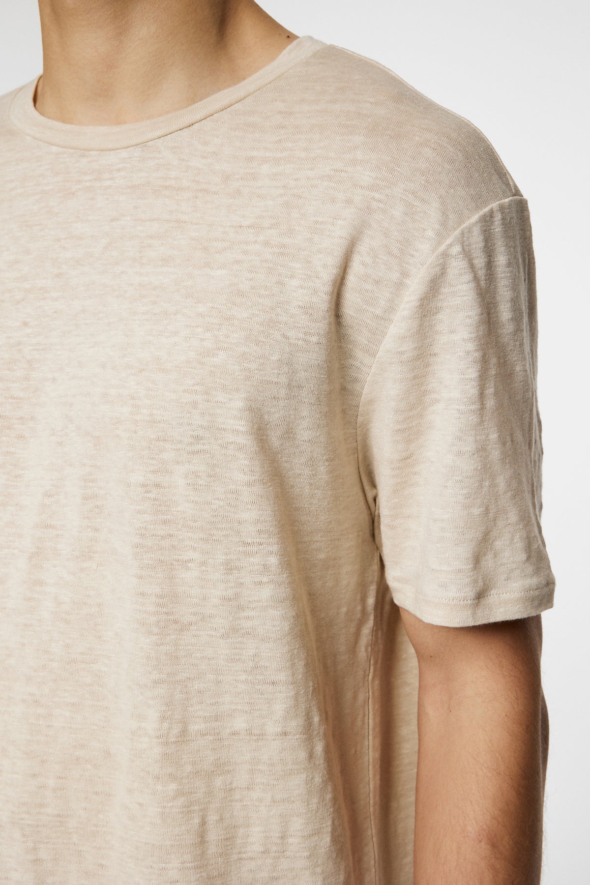 Coma Linen Tee in Moonbeam by J.Lindeberg