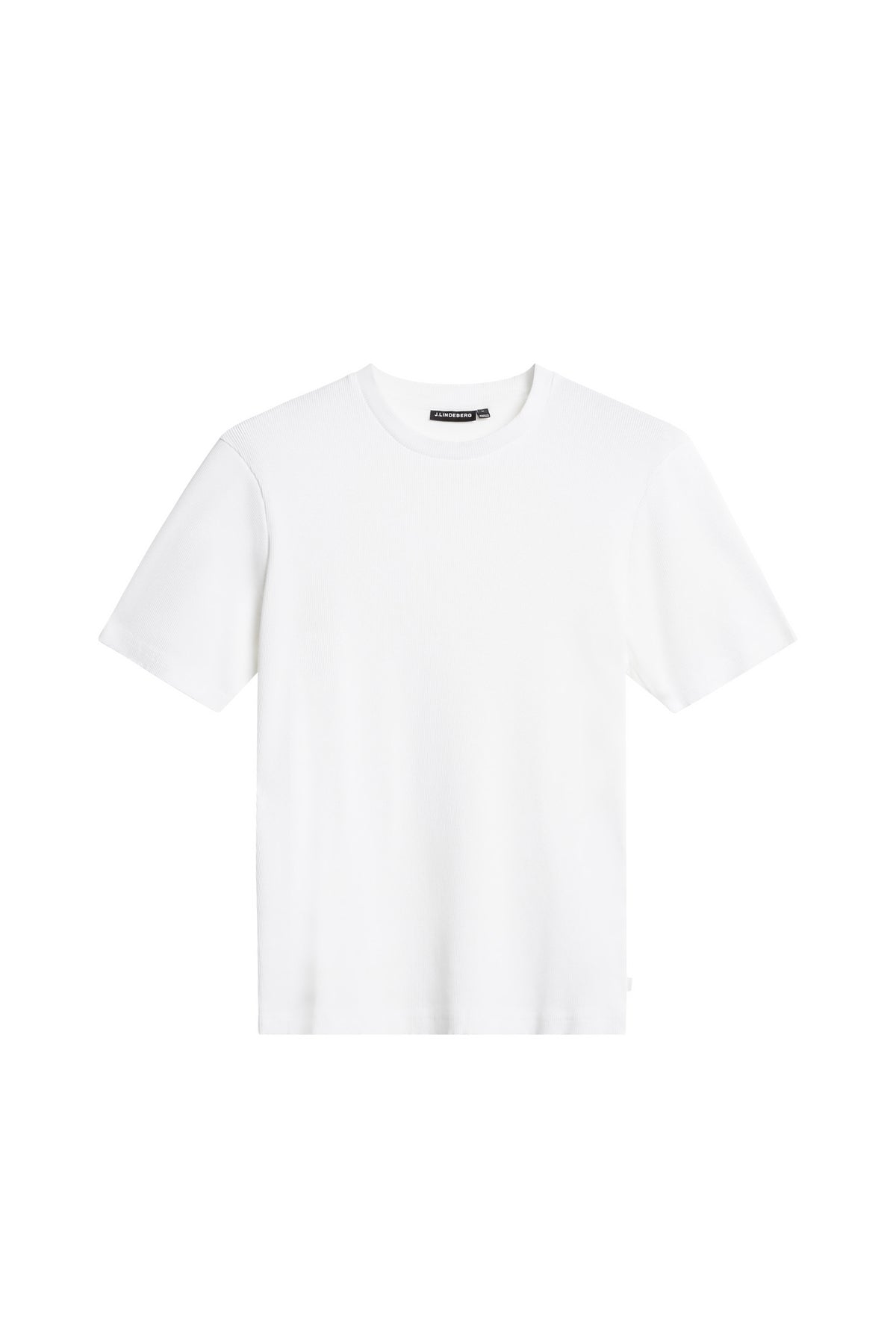 Rob Slim Rib Tee in White by J.Lindeberg