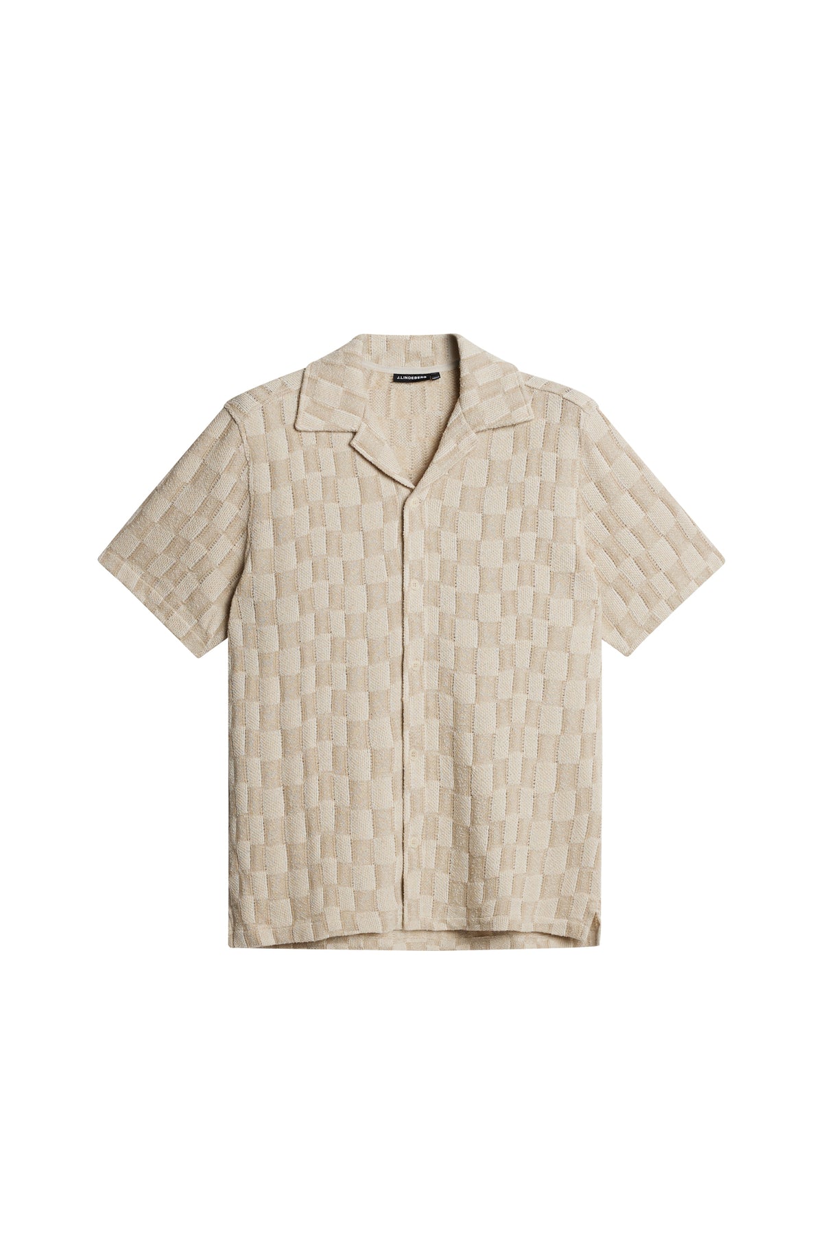 Torpa Resort Jersey Shirt in Bridge Stack Moonbeam by J.Lindeberg