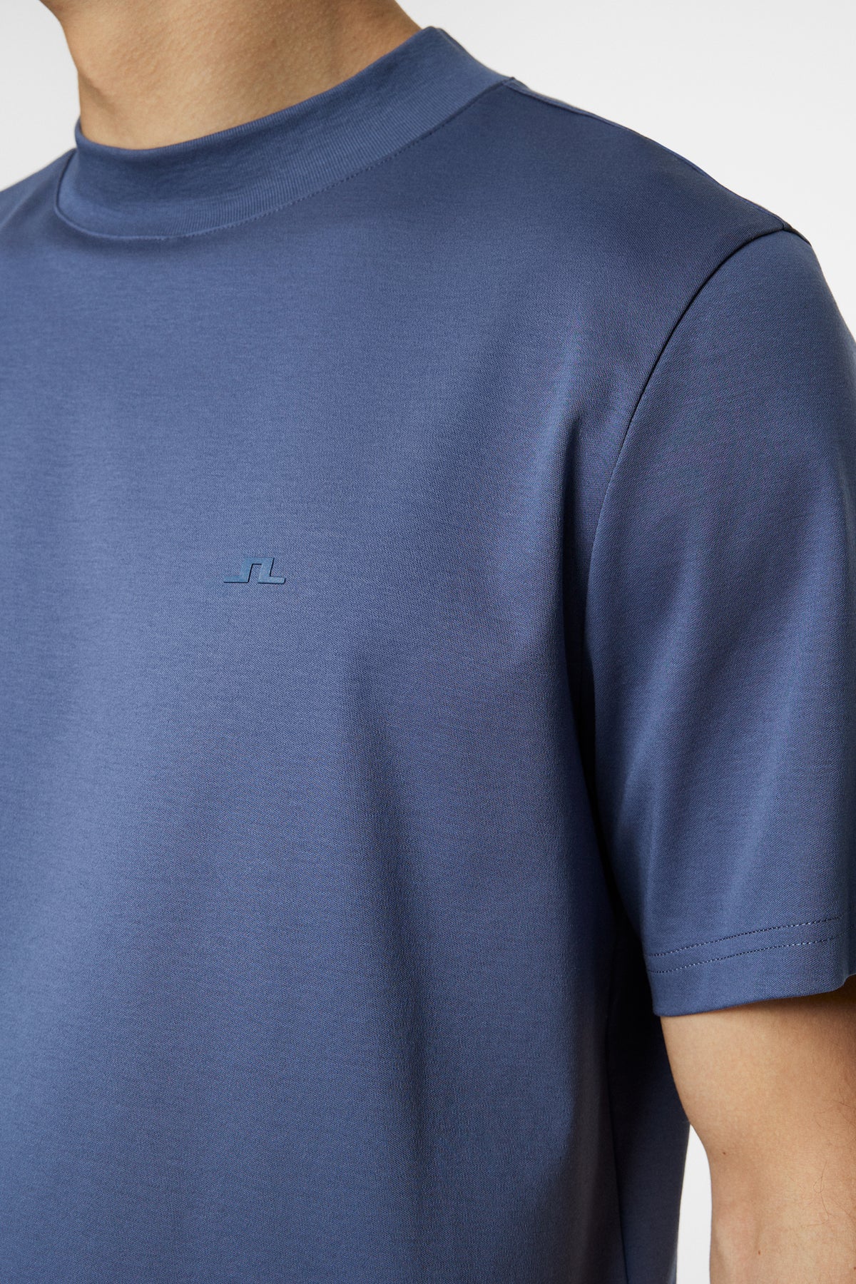 Ace Mock Neck T-Shirt in Vintage Indigo by J.Lindeberg
