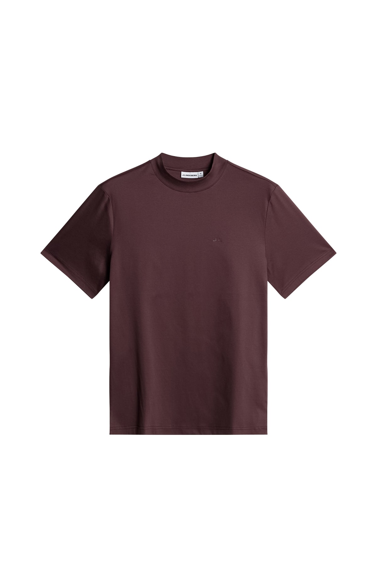 Ace Mock Neck T-Shirt in Huckleberry by J.Lindeberg