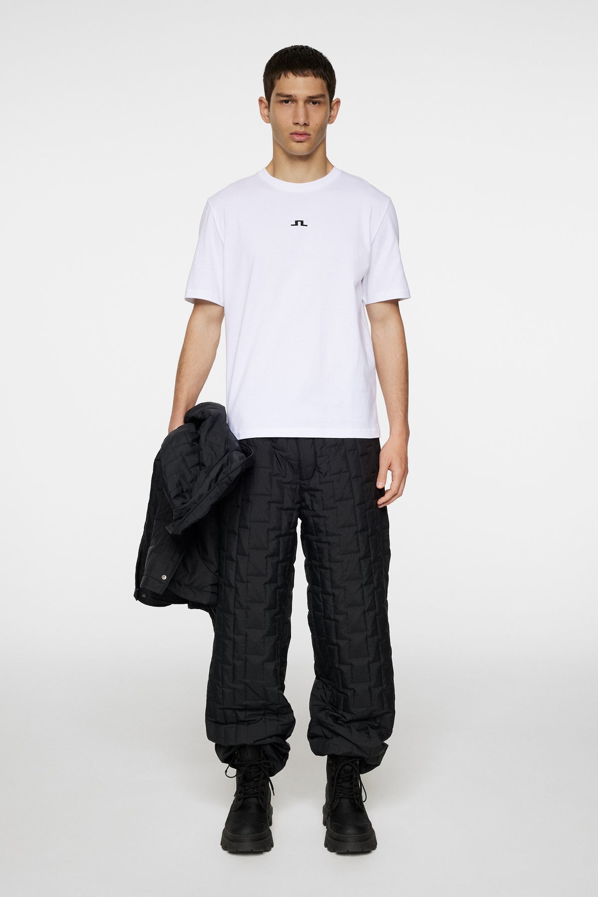 Parcie Logo Tee in White by J.Lindeberg