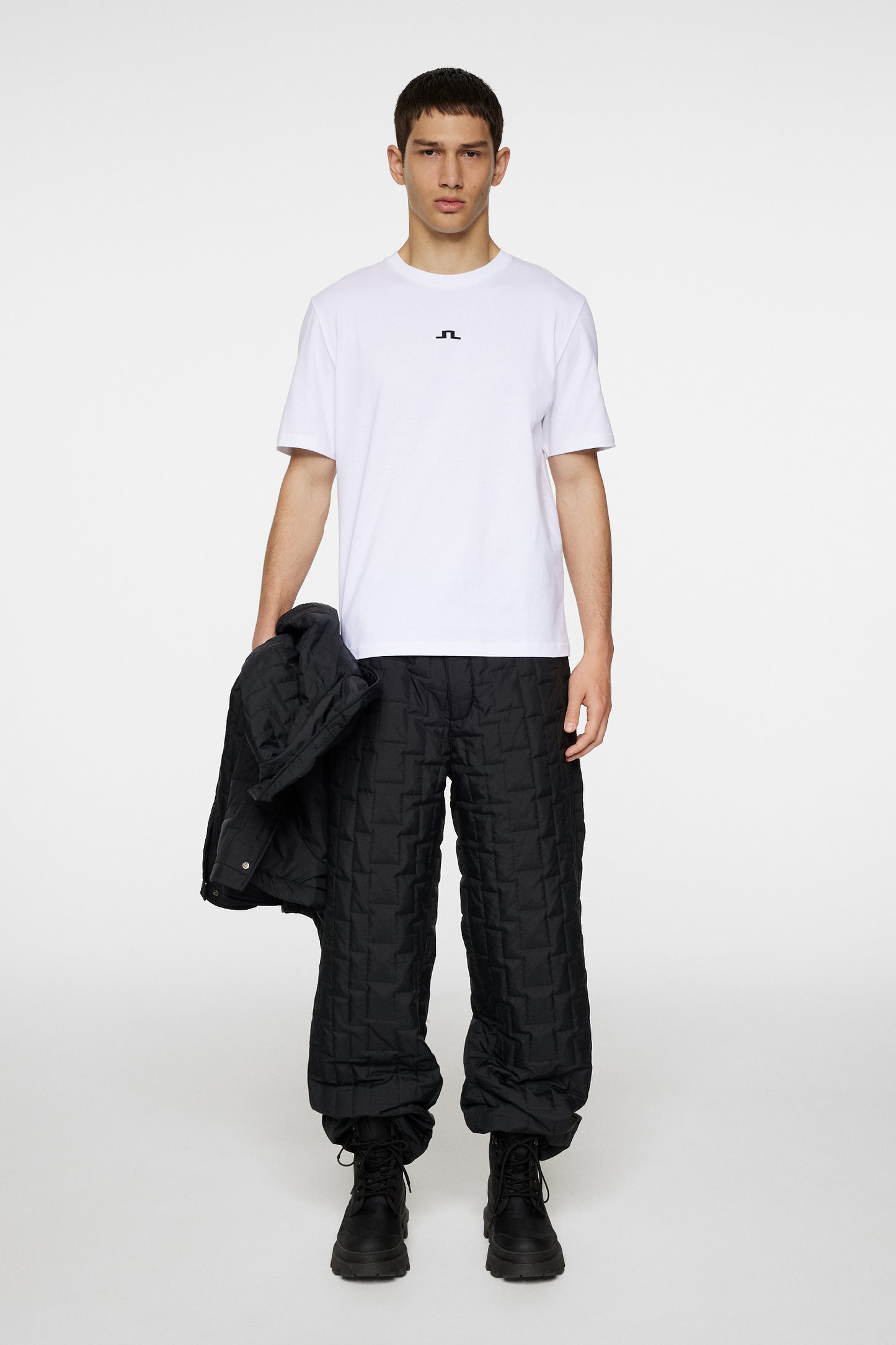 Parcie Logo Tee in White by J.Lindeberg
