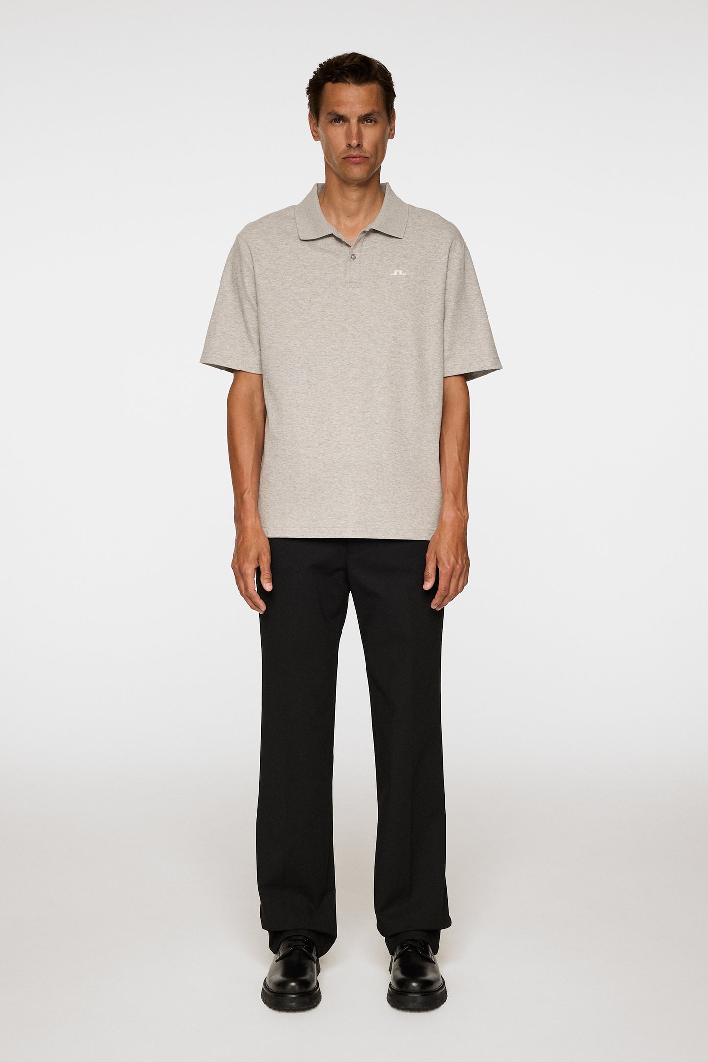 Trond Polo Pique in Light Grey Melange by J.Lindeberg