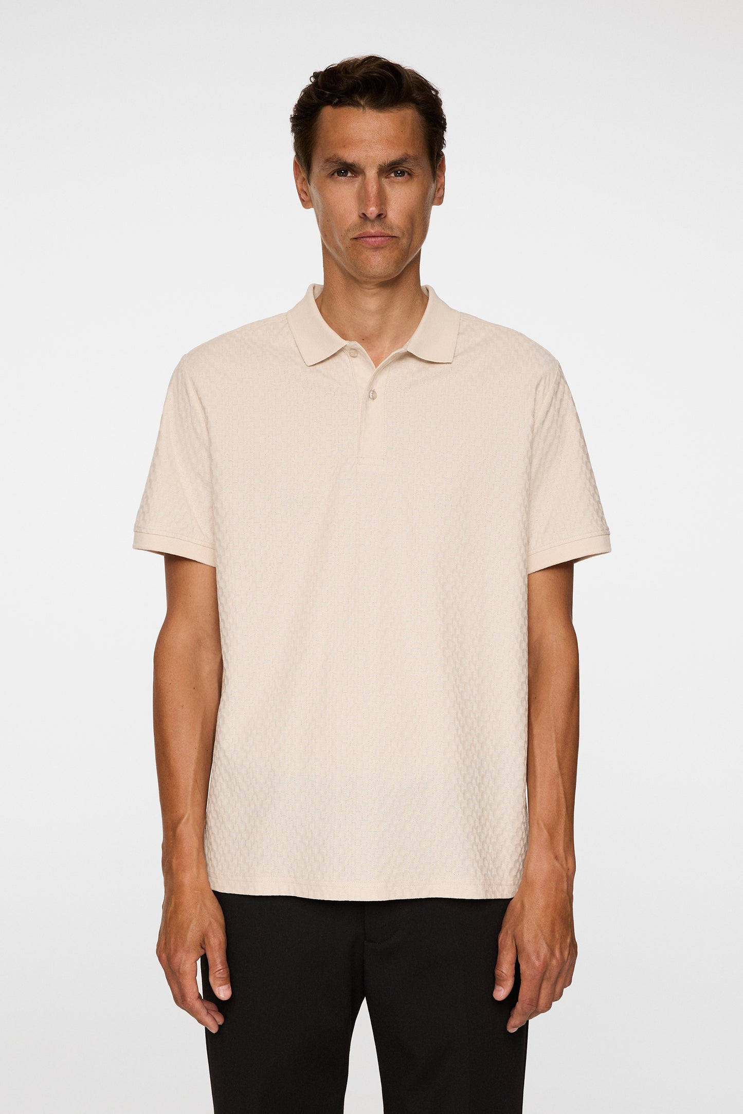 Devon Jacquard Polo in Moonbeam by J.Lindeberg