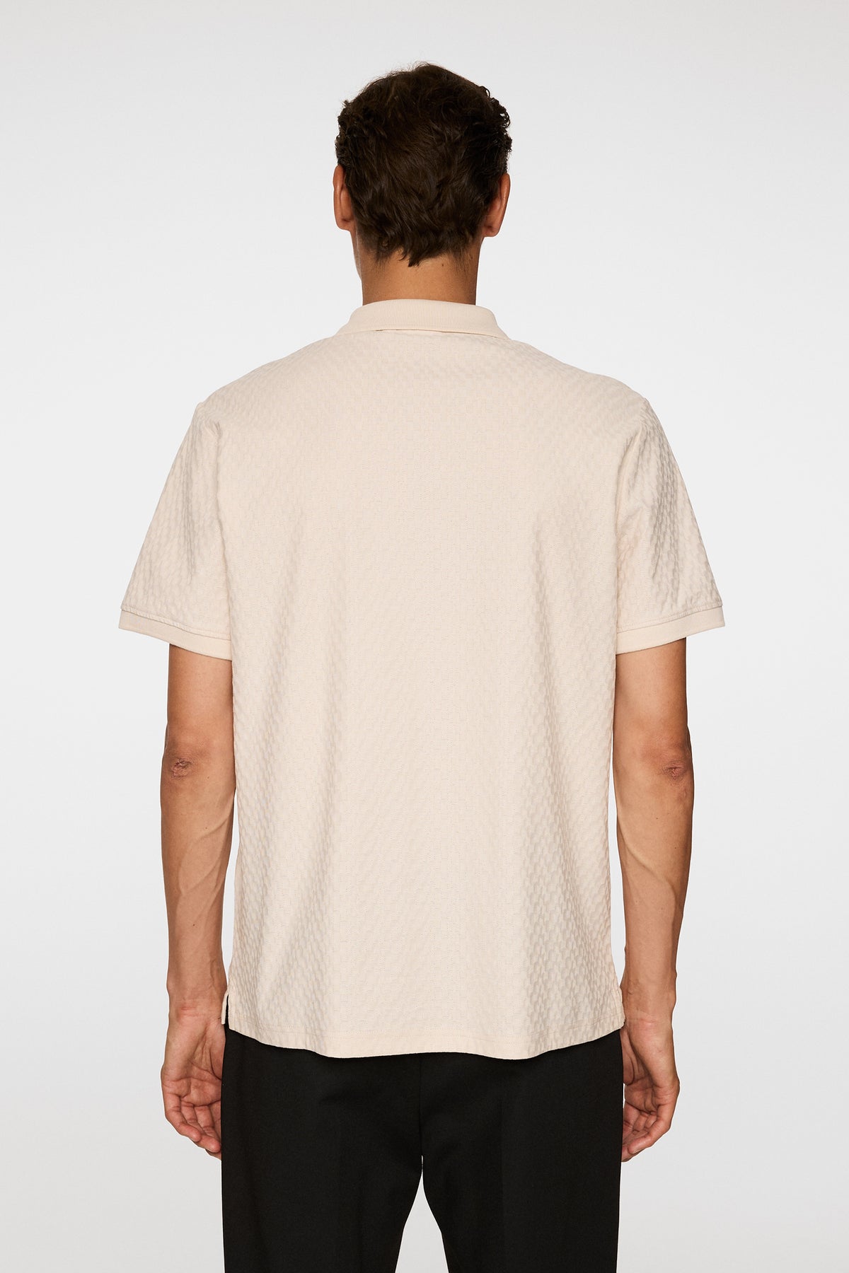 Devon Jacquard Polo in Moonbeam by J.Lindeberg