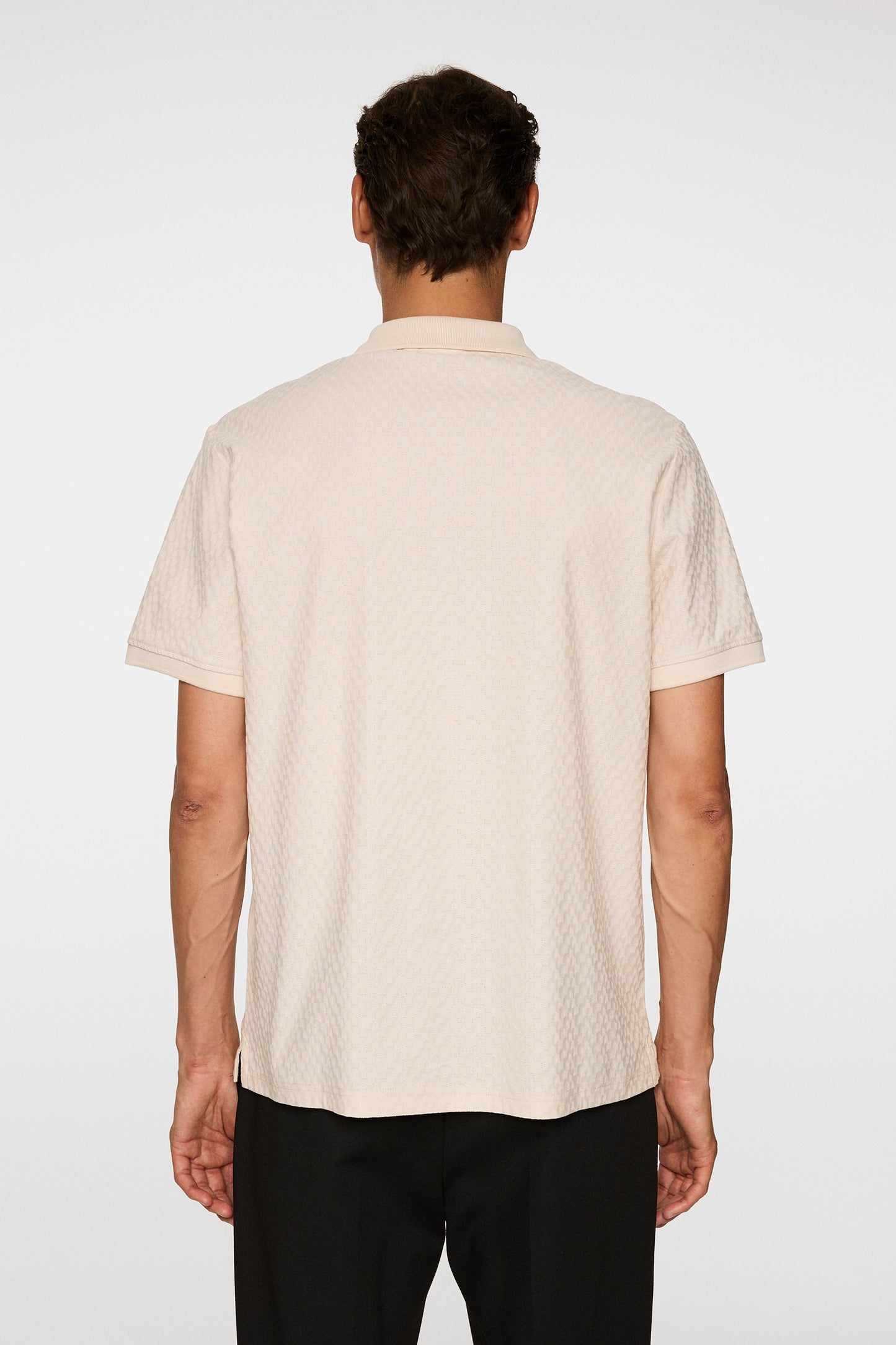 Devon Jacquard Polo in Moonbeam by J.Lindeberg