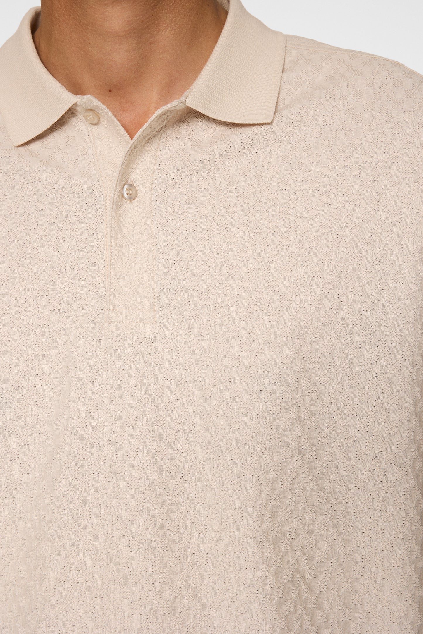 Devon Jacquard Polo in Moonbeam by J.Lindeberg