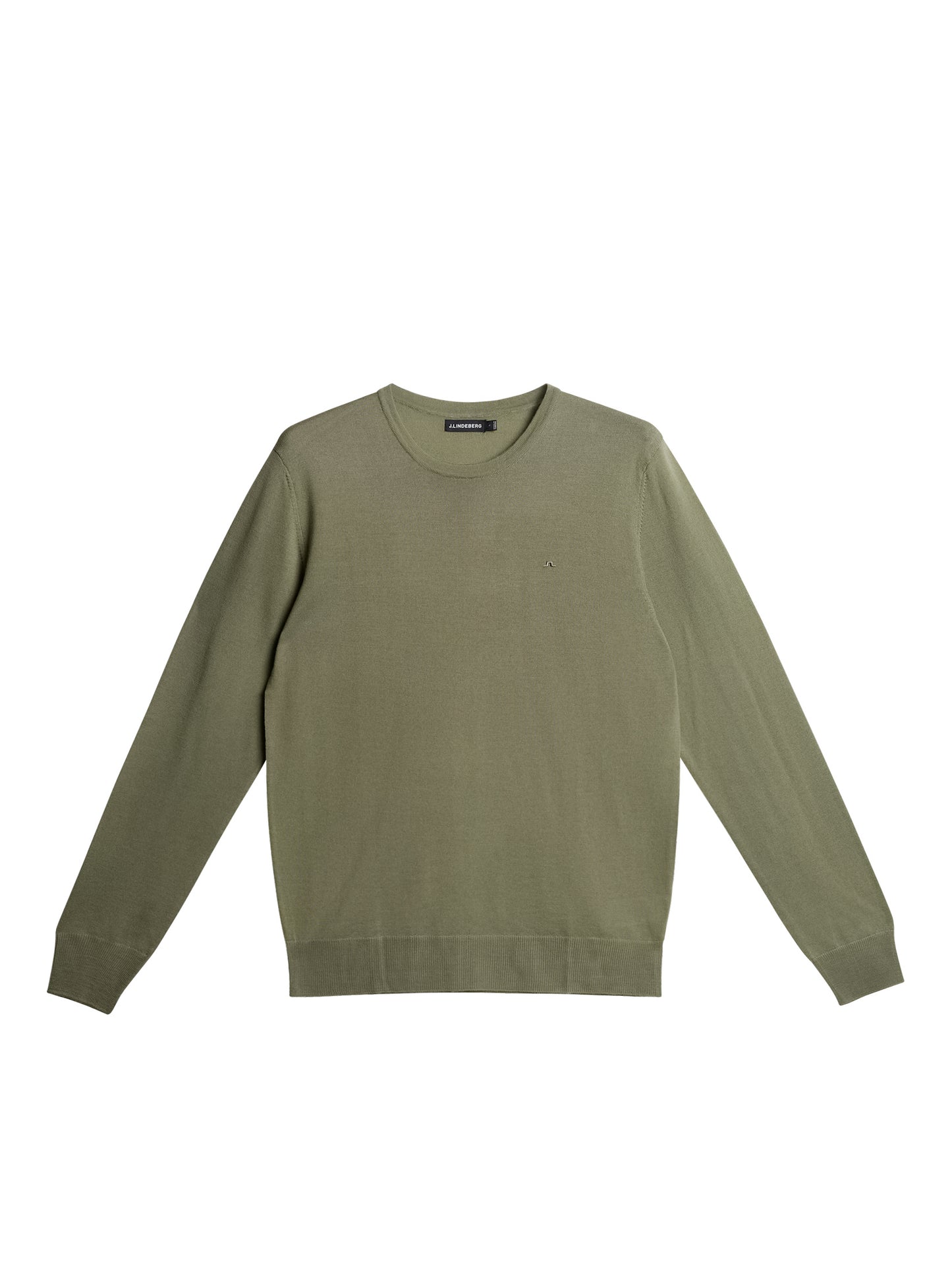 Lyle Light Merino Sweater in Oil Green by J.Lindeberg