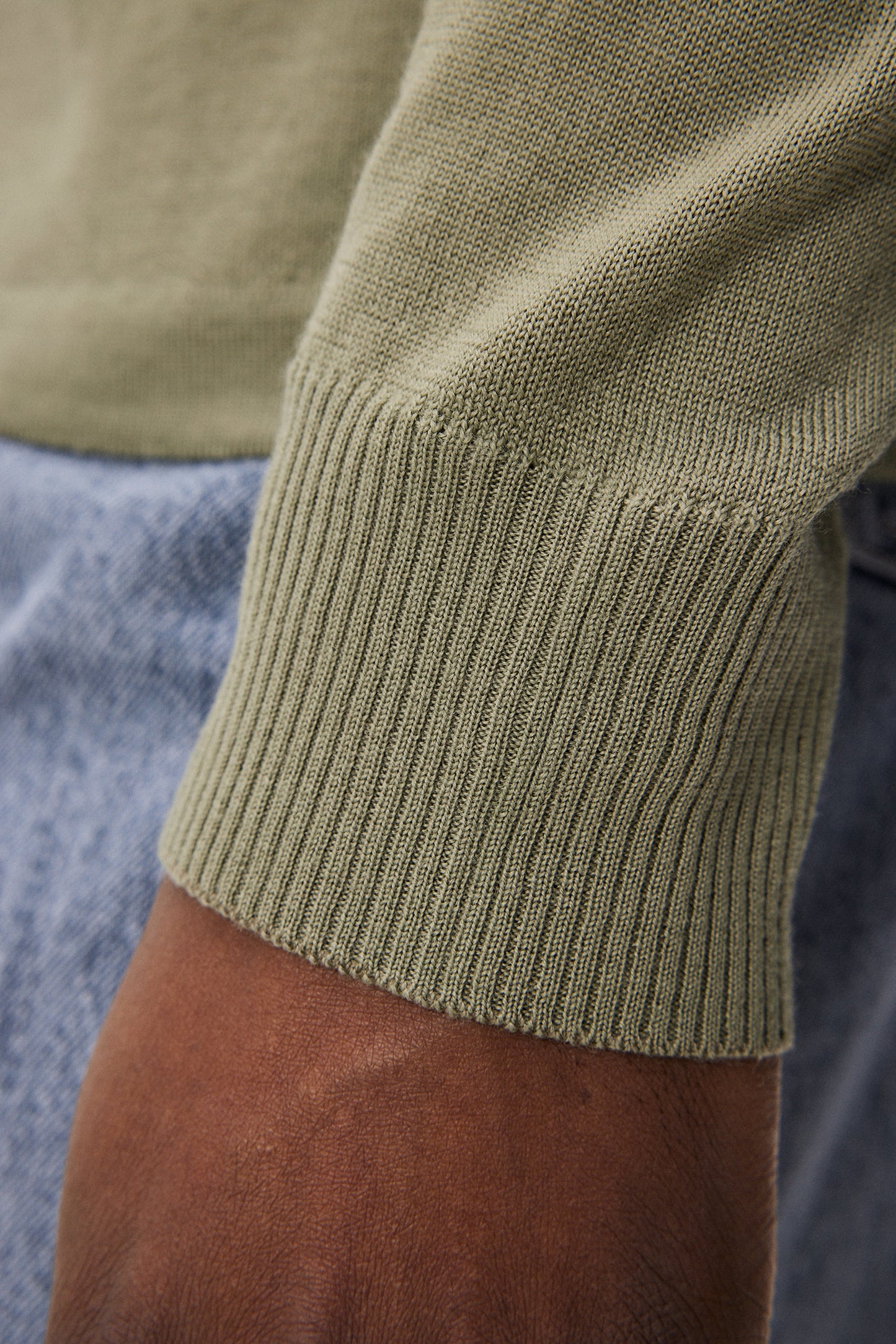 Nyle Light Merino Zip Cardigan in Oil Green by J.Lindeberg