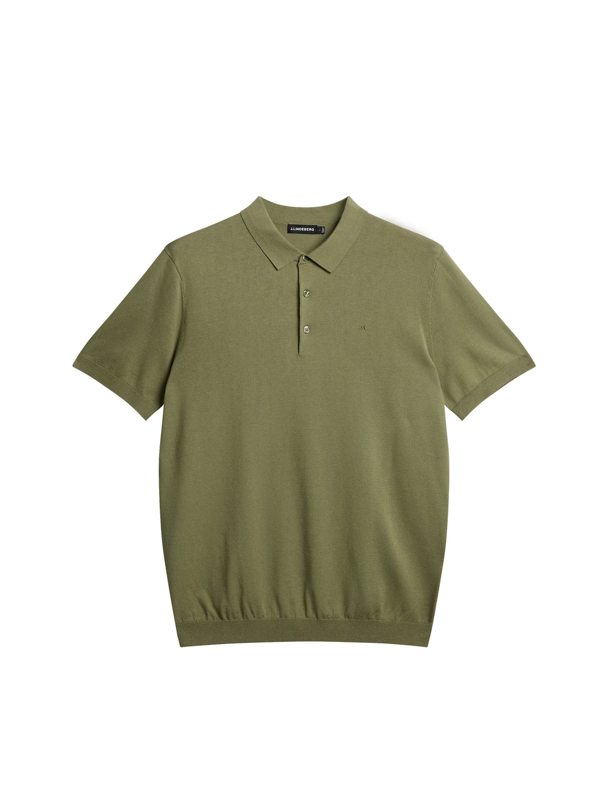 Ridge Rayon Silk Polo in Oil Green by J.Lindeberg