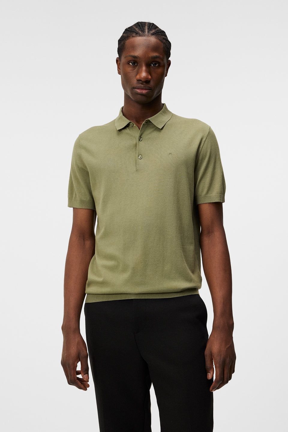 Ridge Rayon Silk Polo / Oil Green