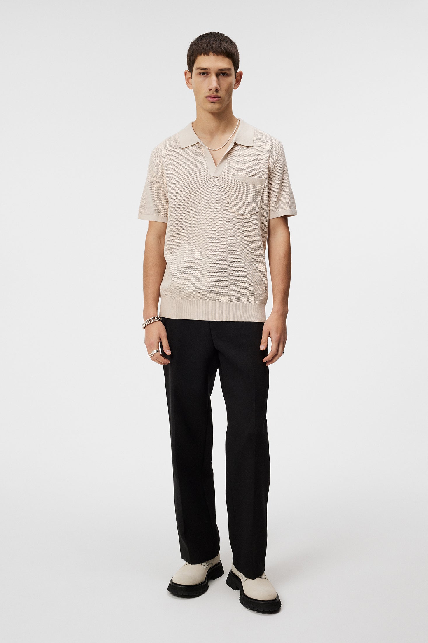 Ben Open Collar Polo