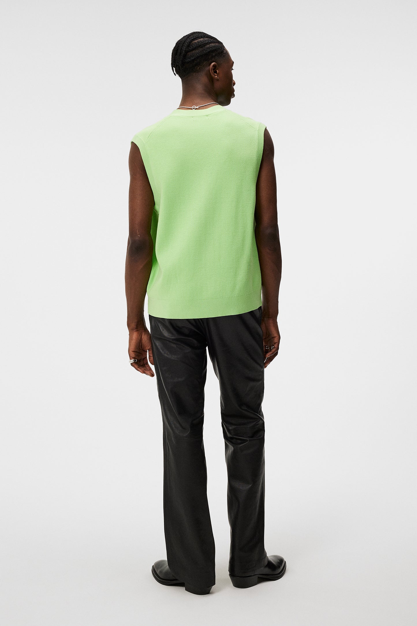 Hugo Cardigan Vest in Paradise Green by J.Lindeberg