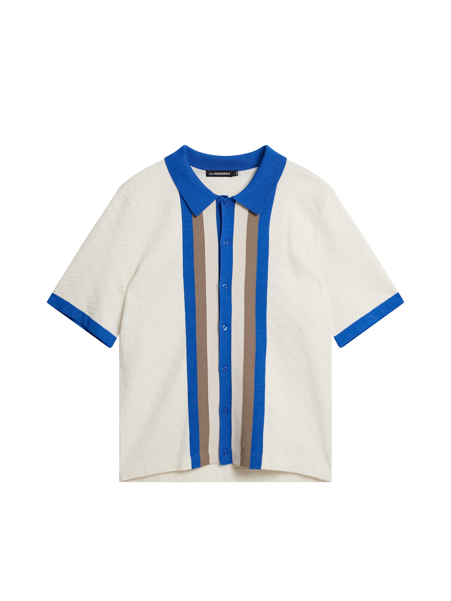 Rayne Jacquard Monogram Shirt in Cloud White by J.Lindeberg