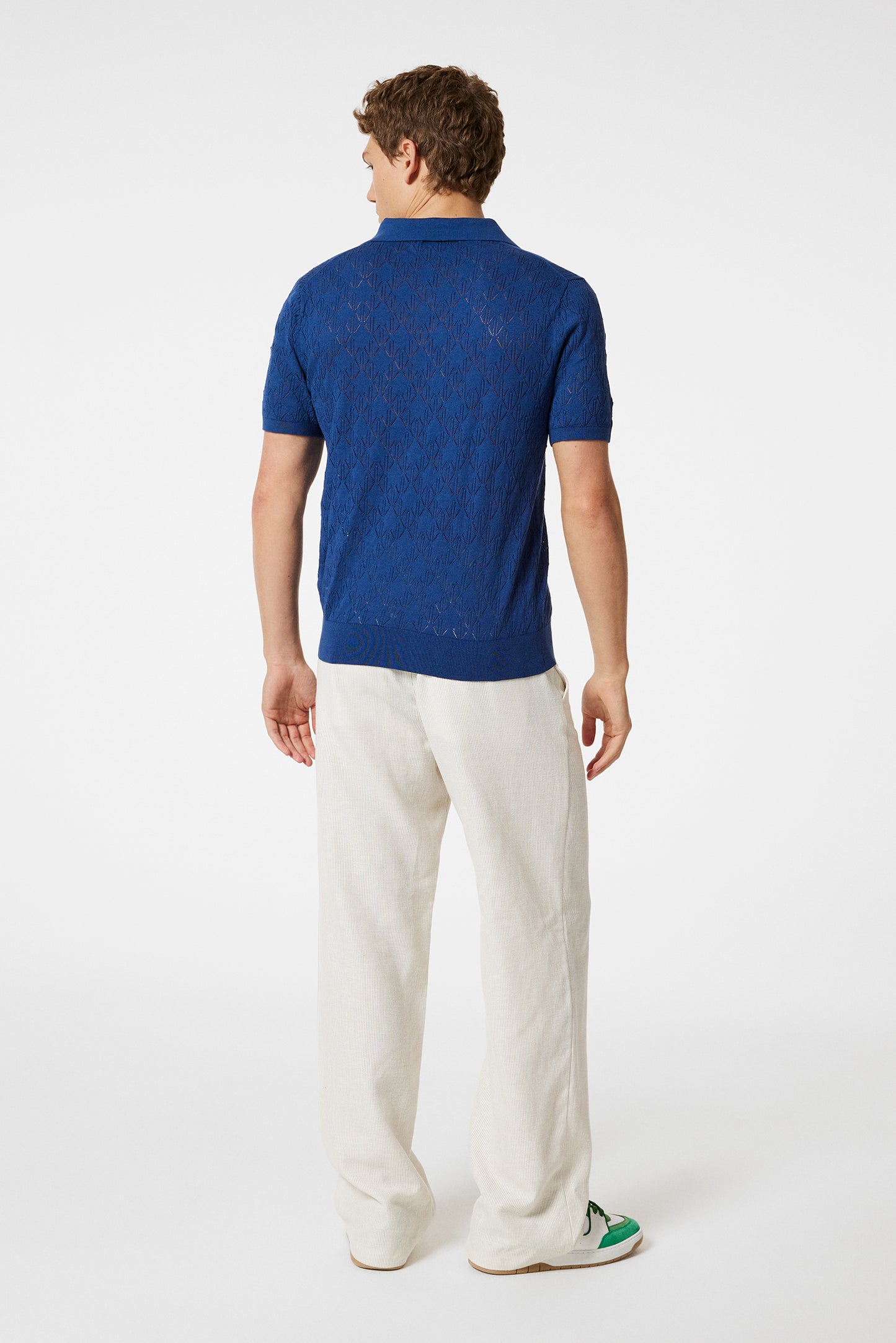 Ringo Open Collar in Estate Blue by J.Lindeberg
