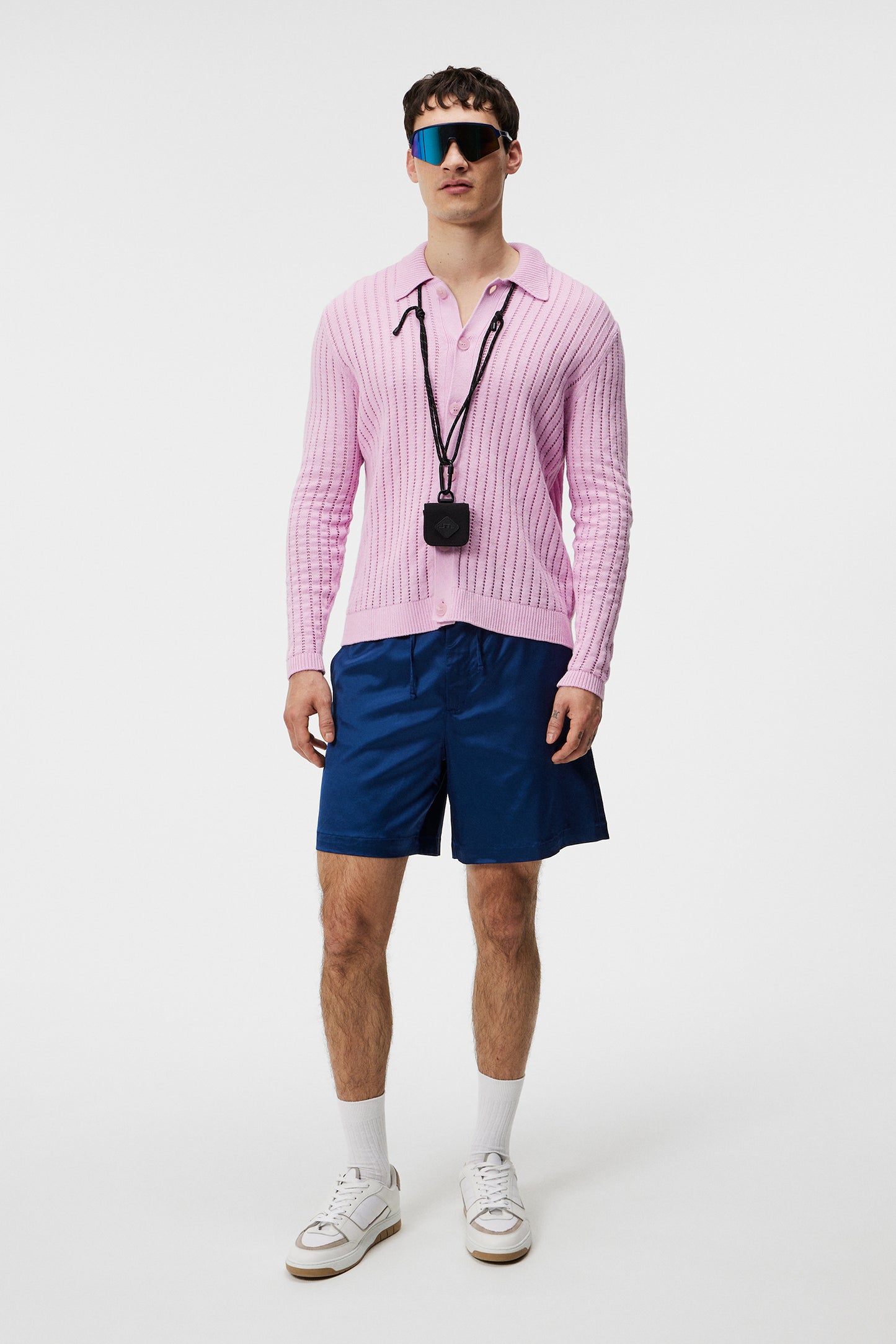 Edmondo Collar Cardigan in Pink Lavender by J.Lindeberg